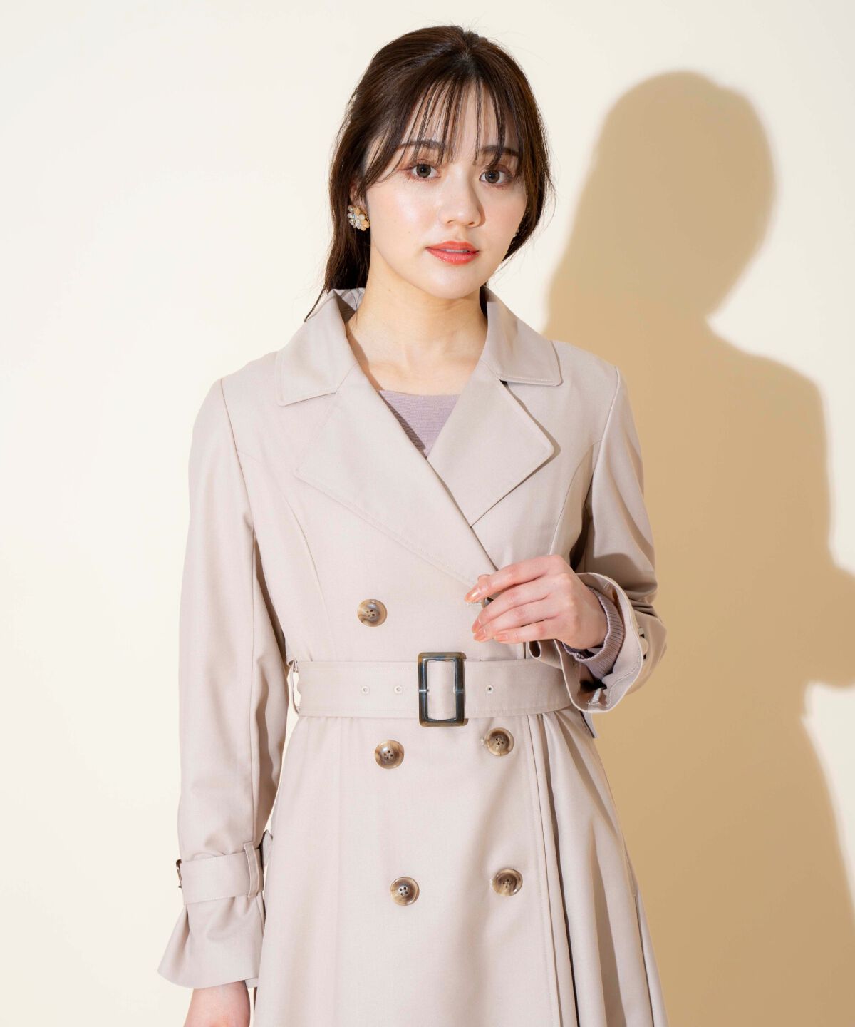 WILLSELECTION「Wボタンスプリングコート」|トレンチコート|