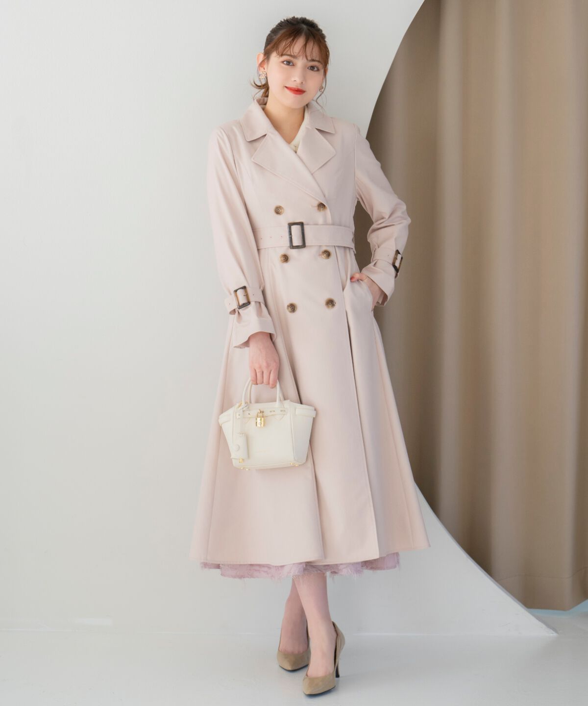 WILLSELECTION「Wボタンスプリングコート」|トレンチコート|