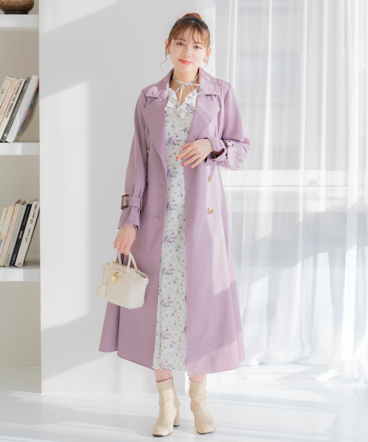 WILLSELECTION「Wボタンスプリングコート」|トレンチコート|