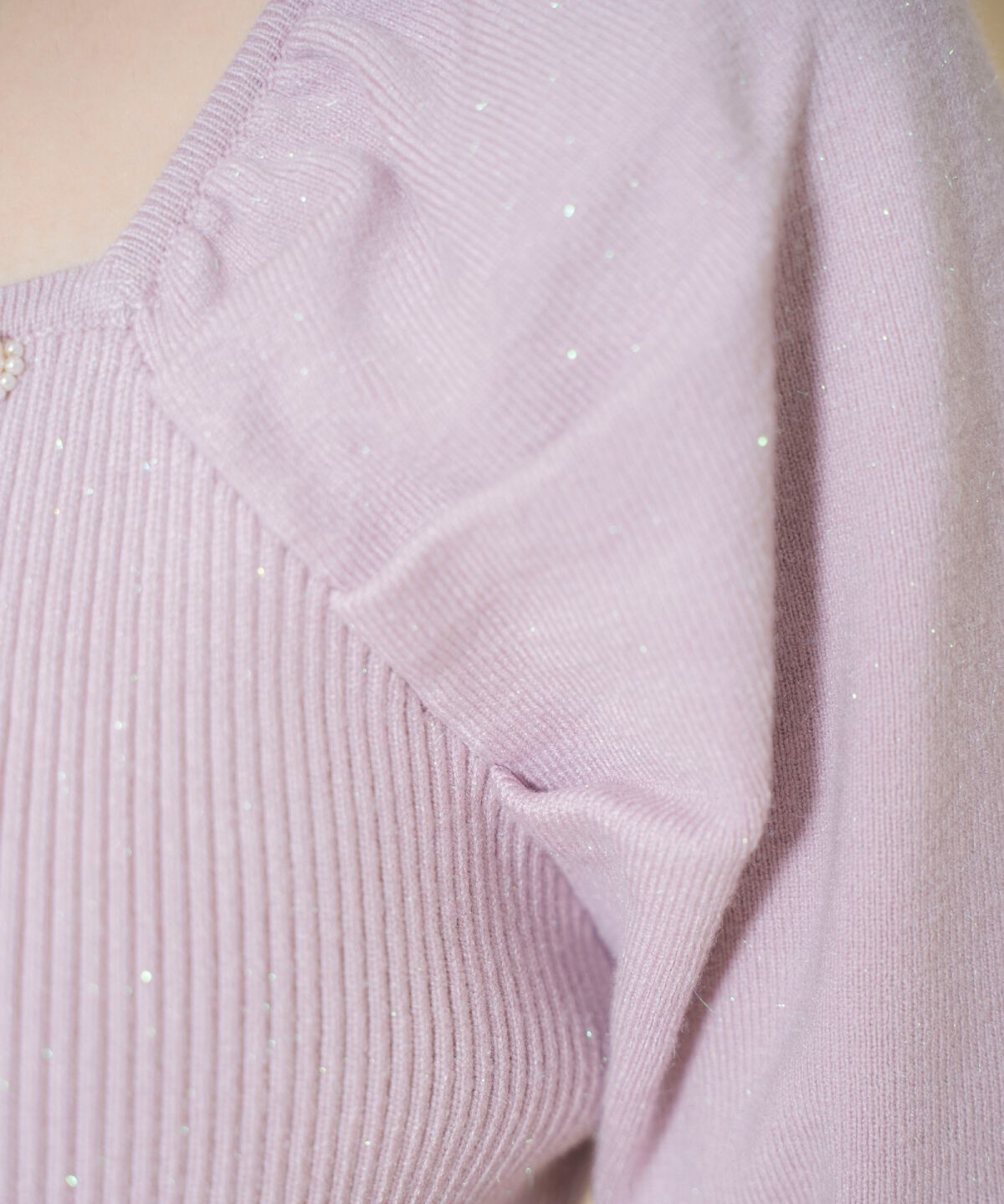 WILLSELECTION「パール装飾パフニットプルオーバー」|ニット・セーター|