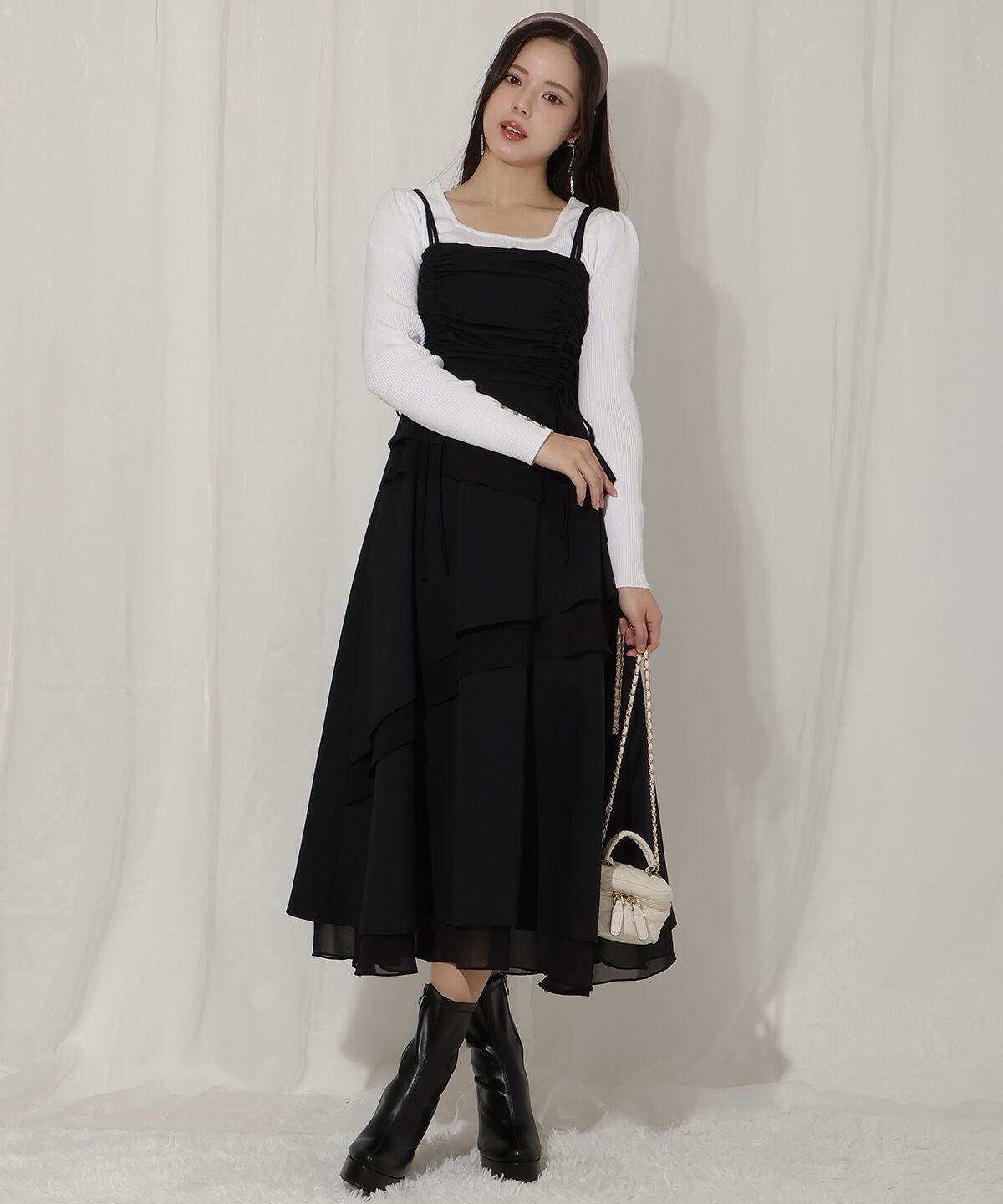 WILLSELECTION「リボンスリーブ2WAYラメニット」|ニット・セーター|