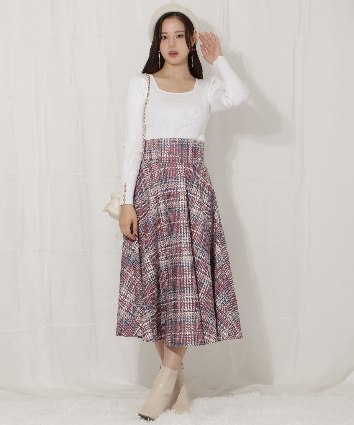 WILLSELECTION「リボンスリーブ2WAYラメニット」|ニット・セーター|