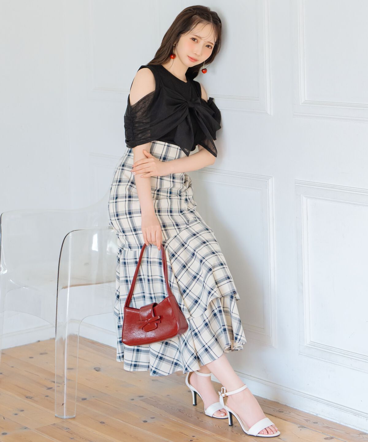 WILLSELECTION「ティアードヘムマーメイドスカート」|タイト|