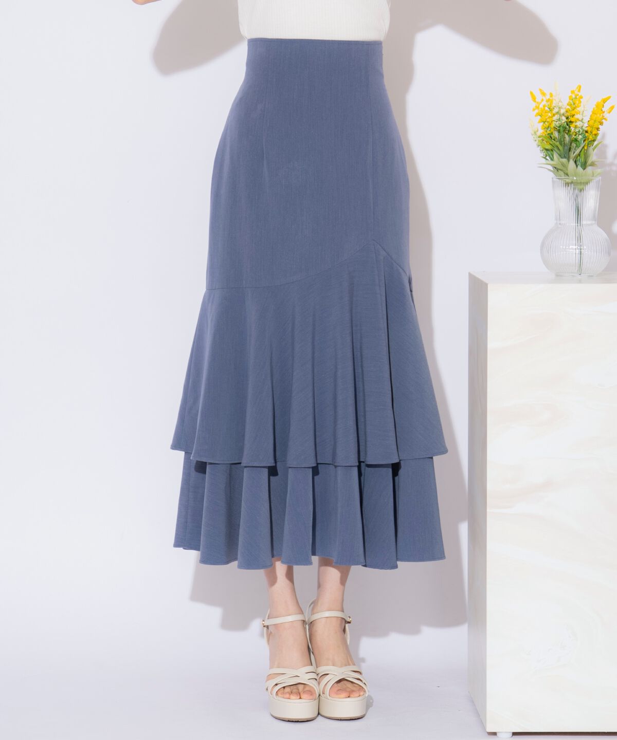 WILLSELECTION「ティアードヘムマーメイドスカート」|タイト|