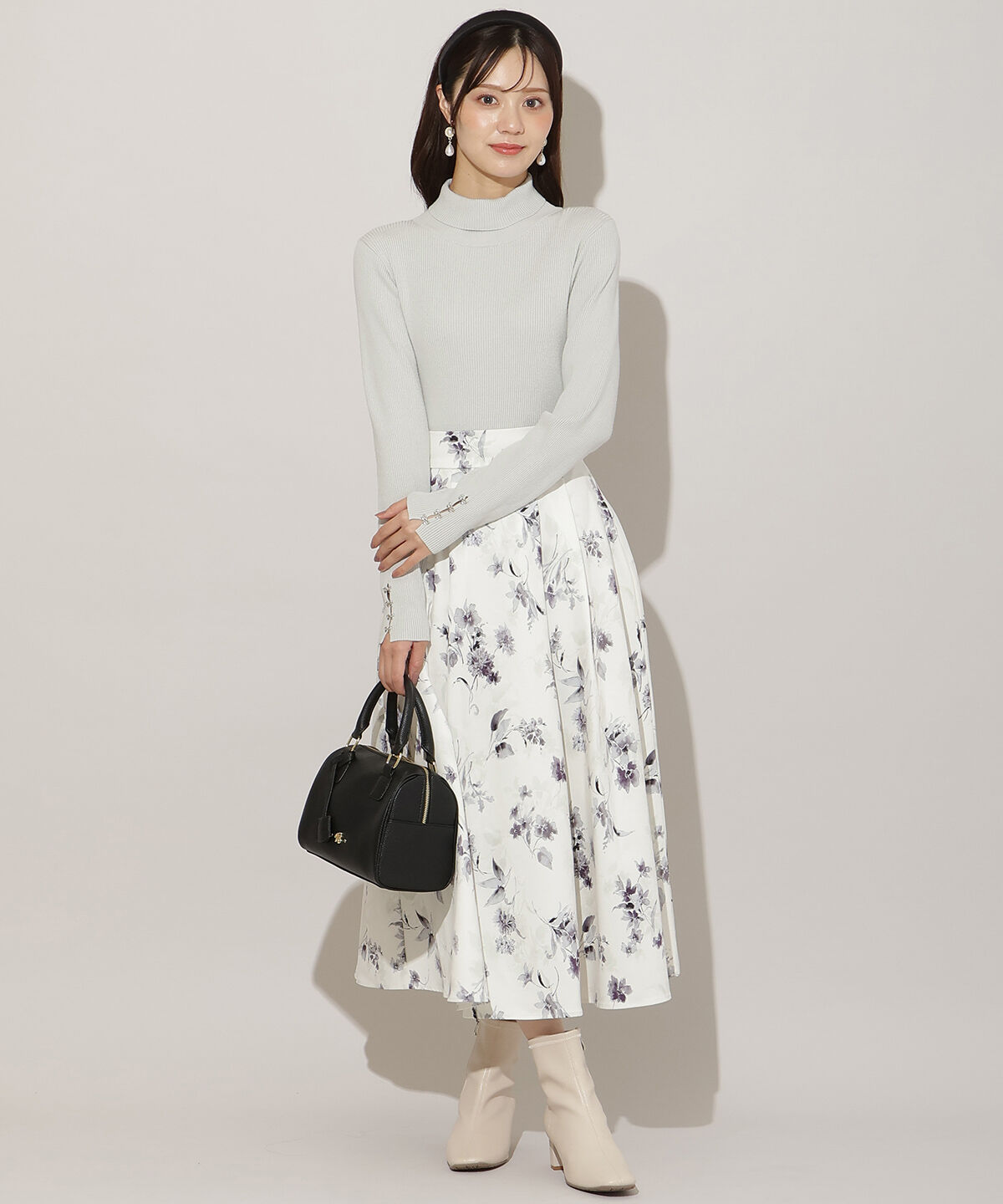 WILLSELECTION「袖口リボンリブタートルニット」|ニット・セーター|