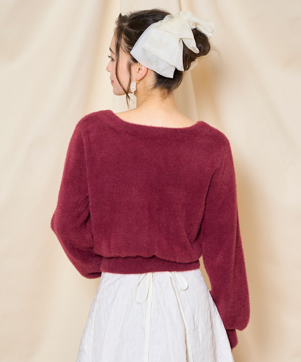 WILLSELECTION「アソートボタンラメフェザーカーディガン」|カーディガン|