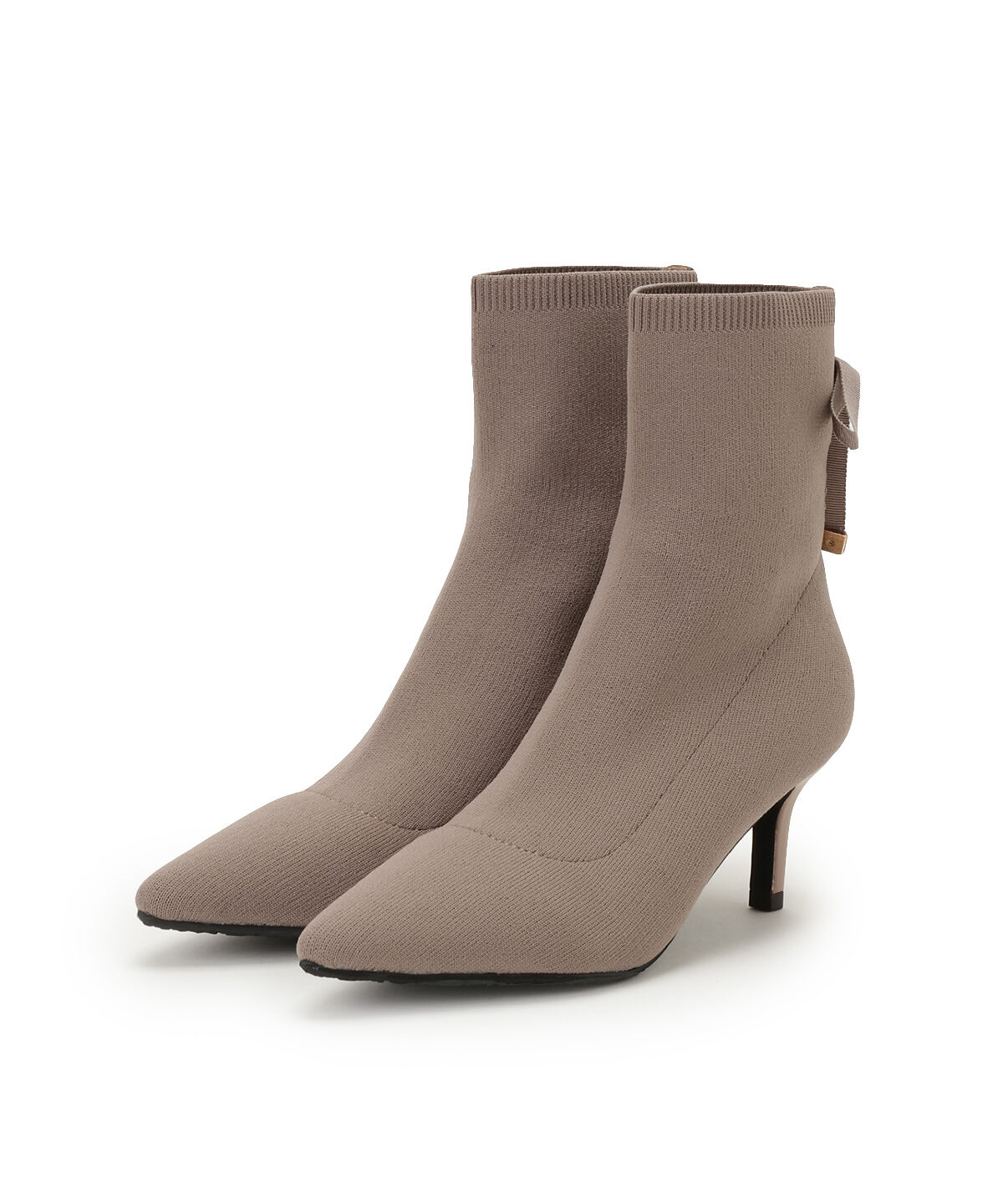 WILLSELECTION「レースアップリボンソックスブーツ」|ショートブーツ|ブラウン