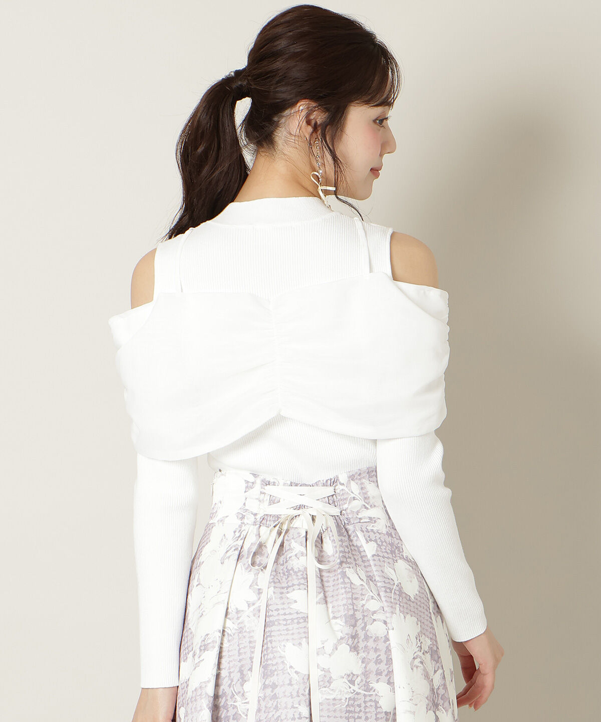 WILLSELECTION「リボンビスチェドッキングリブニット」|ニット・セーター|