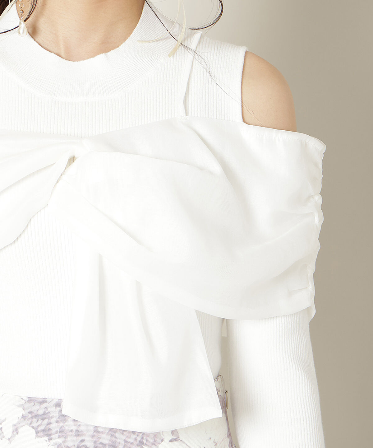 WILLSELECTION「リボンビスチェドッキングリブニット」|ニット・セーター|