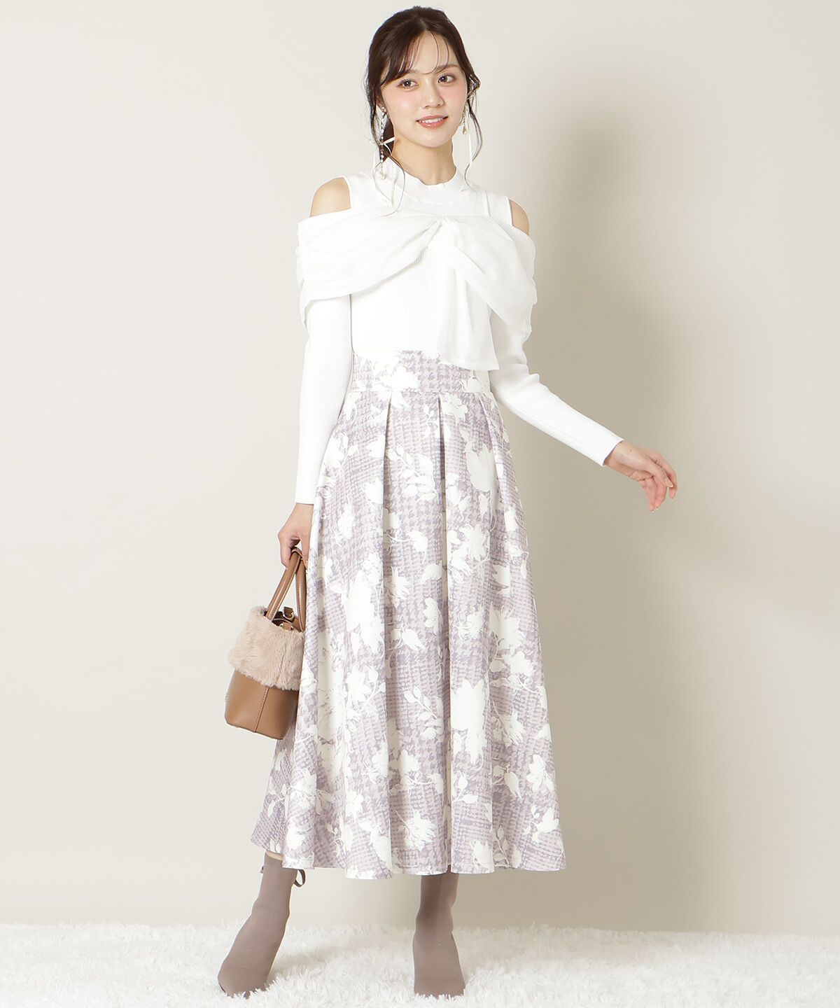 WILLSELECTION「リボンビスチェドッキングリブニット」|ニット・セーター|