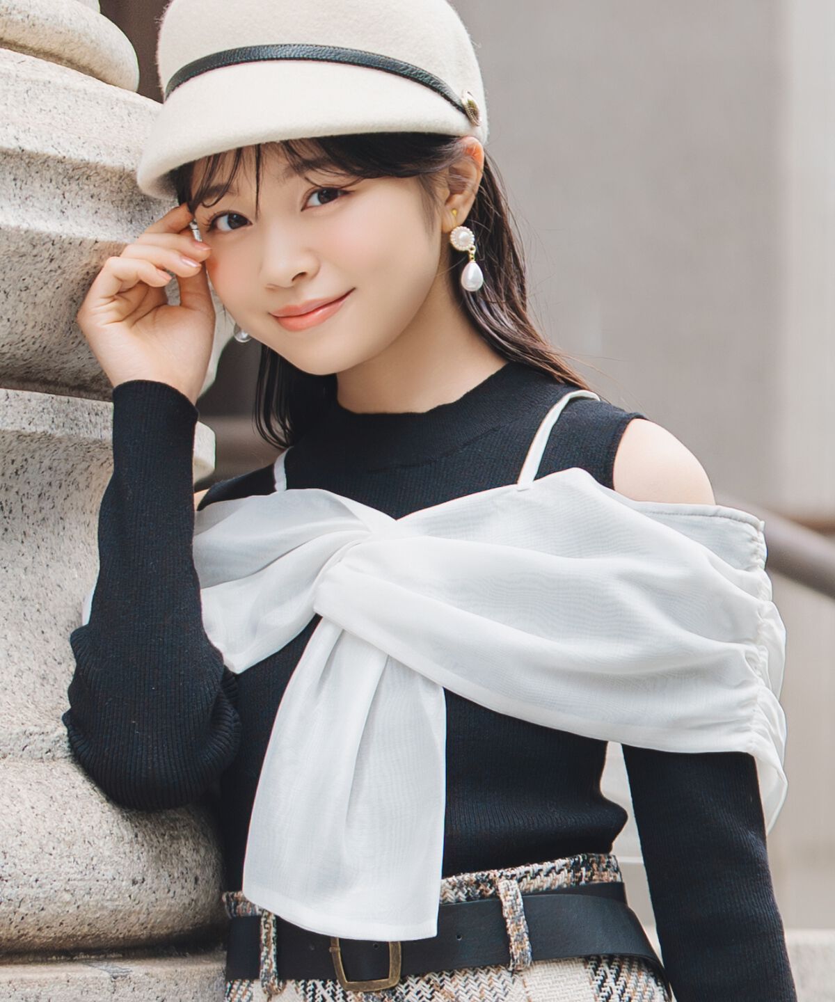 WILLSELECTION「リボンビスチェドッキングリブニット」|ニット・セーター|