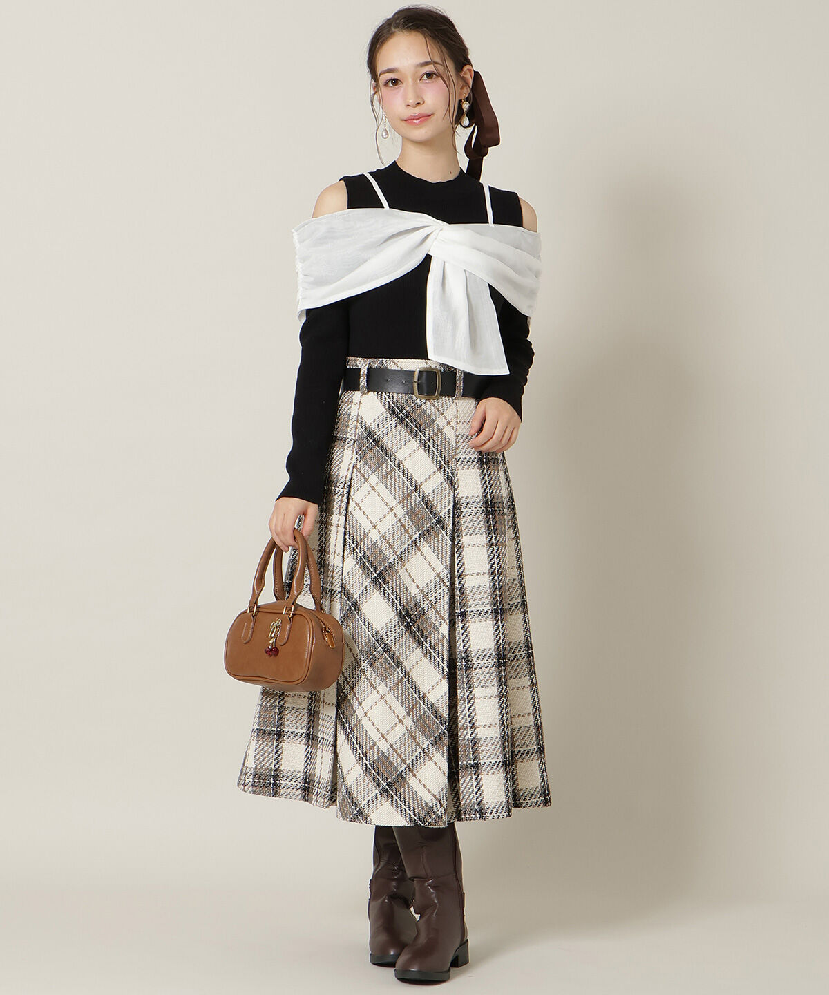 WILLSELECTION「リボンビスチェドッキングリブニット」|ニット・セーター|