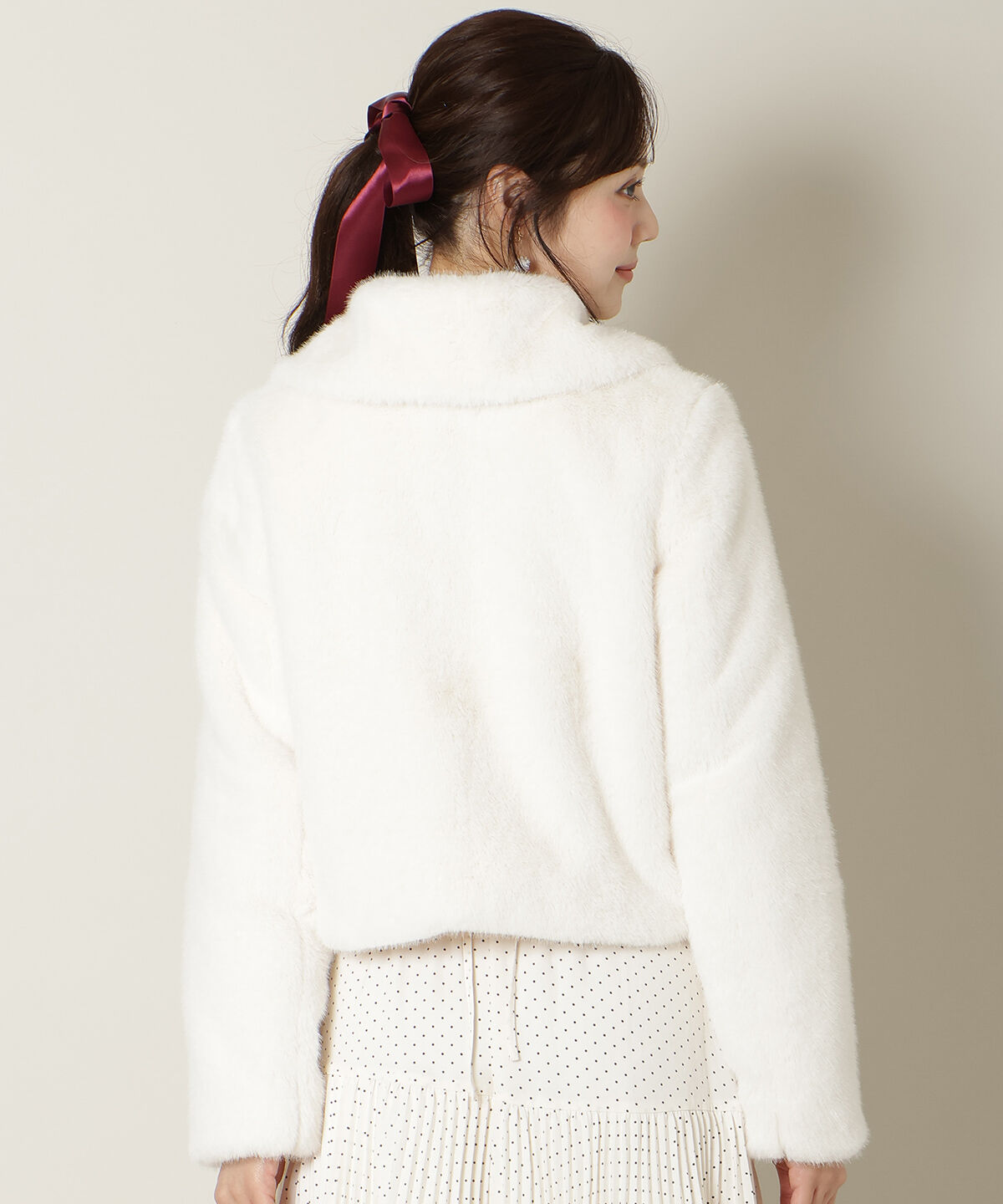 WILLSELECTION「ステンカラーエコファーショートジャケット」|ブルゾン・スタジャン|