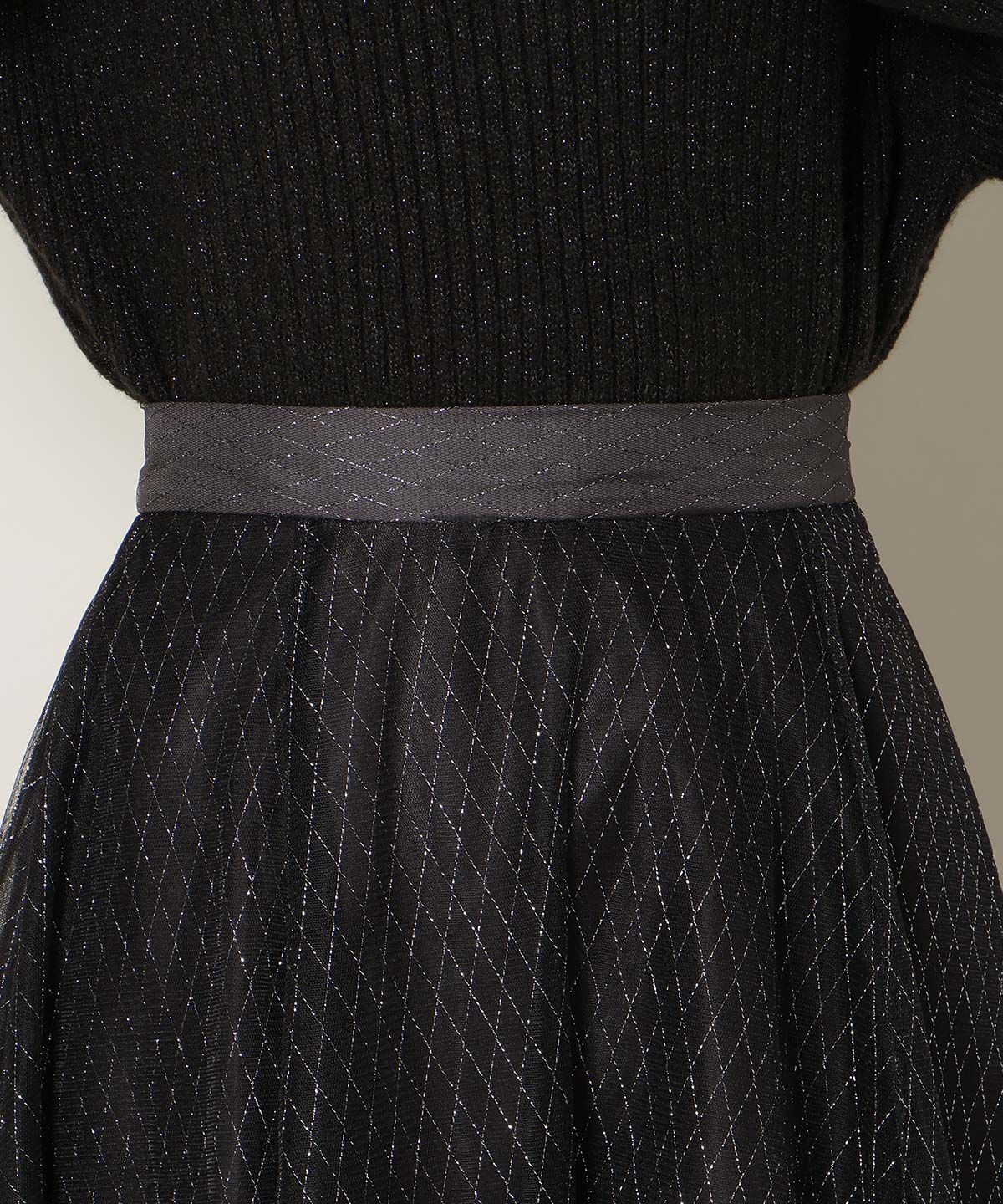 WILLSELECTION「ラメチュールボリュームスカート」|フレア|