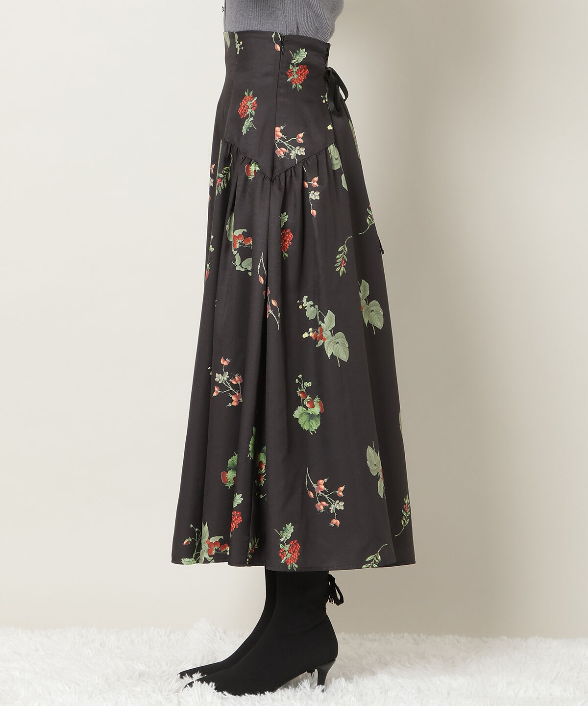 WILLSELECTION「ウィンターボタニカルスカート」|フレア|