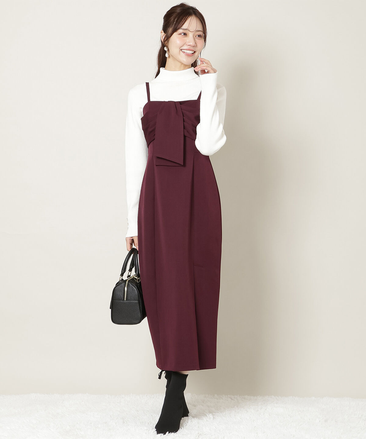 WILLSELECTION「リボンデザインIラインワンピース」|ワンピース|