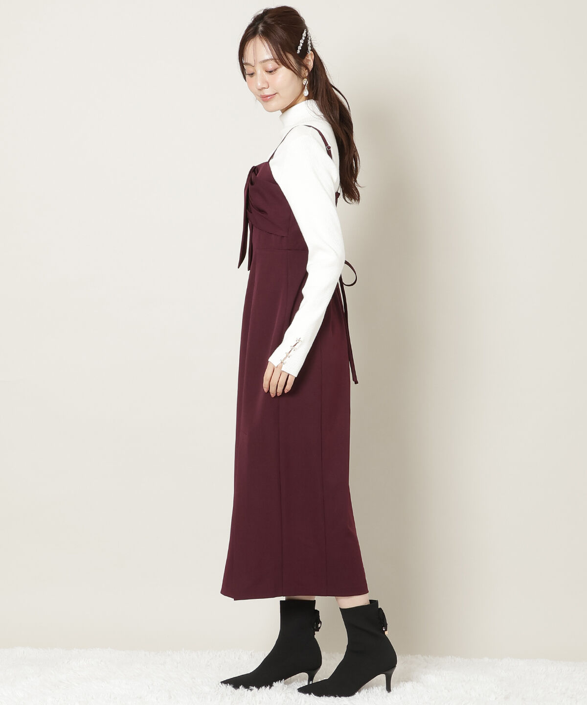 WILLSELECTION「リボンデザインIラインワンピース」|ワンピース|