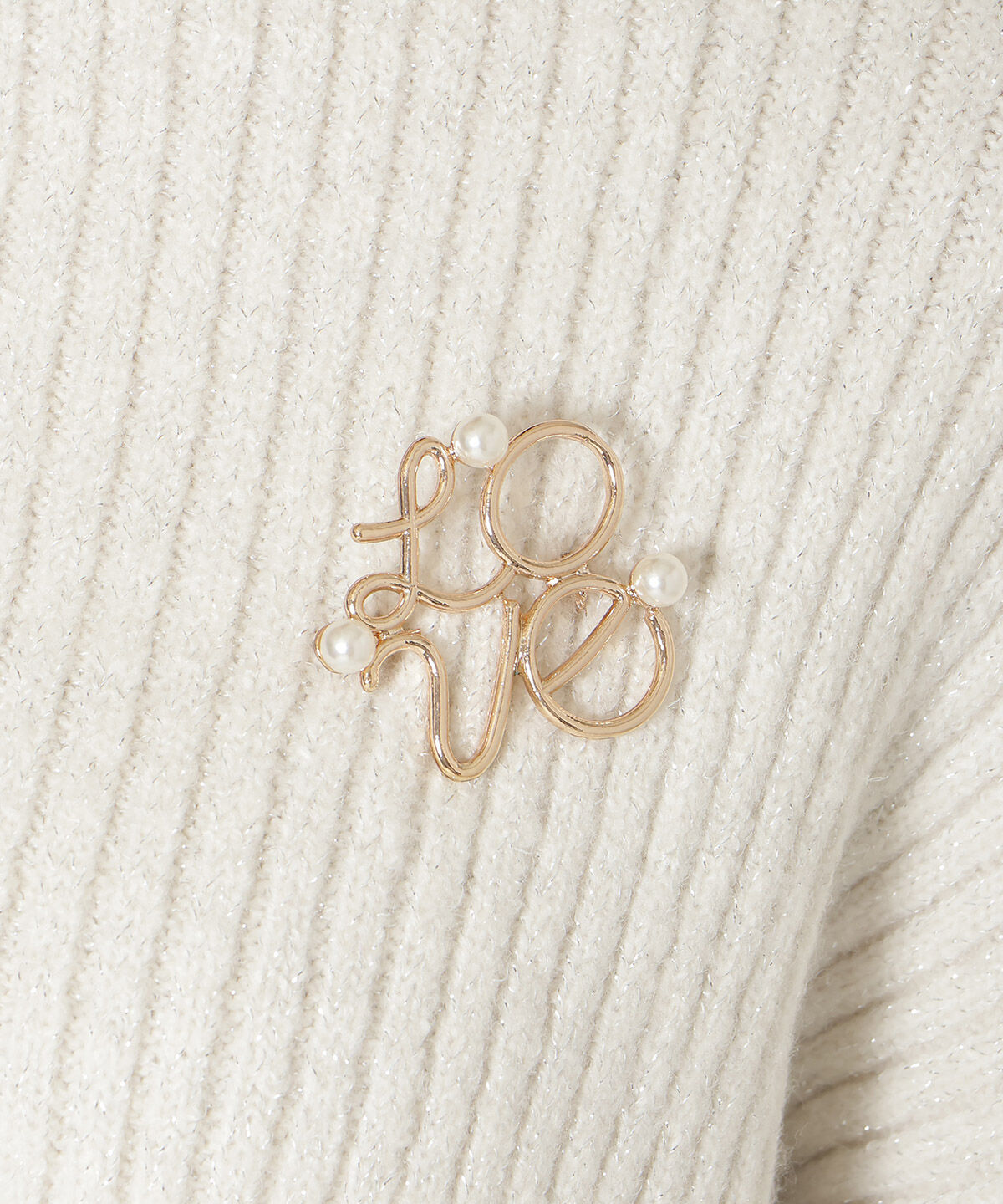 WILLSELECTION「ブローチ付きクロップドラメニット」|ニット・セーター|