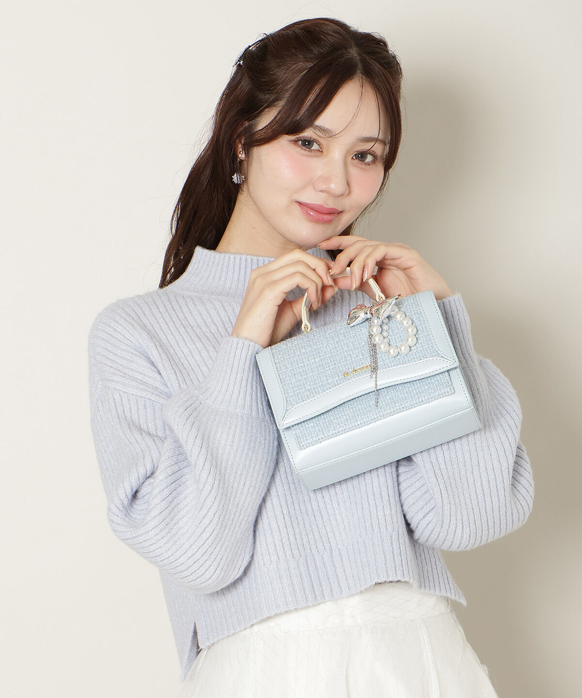 WILLSELECTION「ブローチ付きクロップドラメニット」|ニット・セーター|