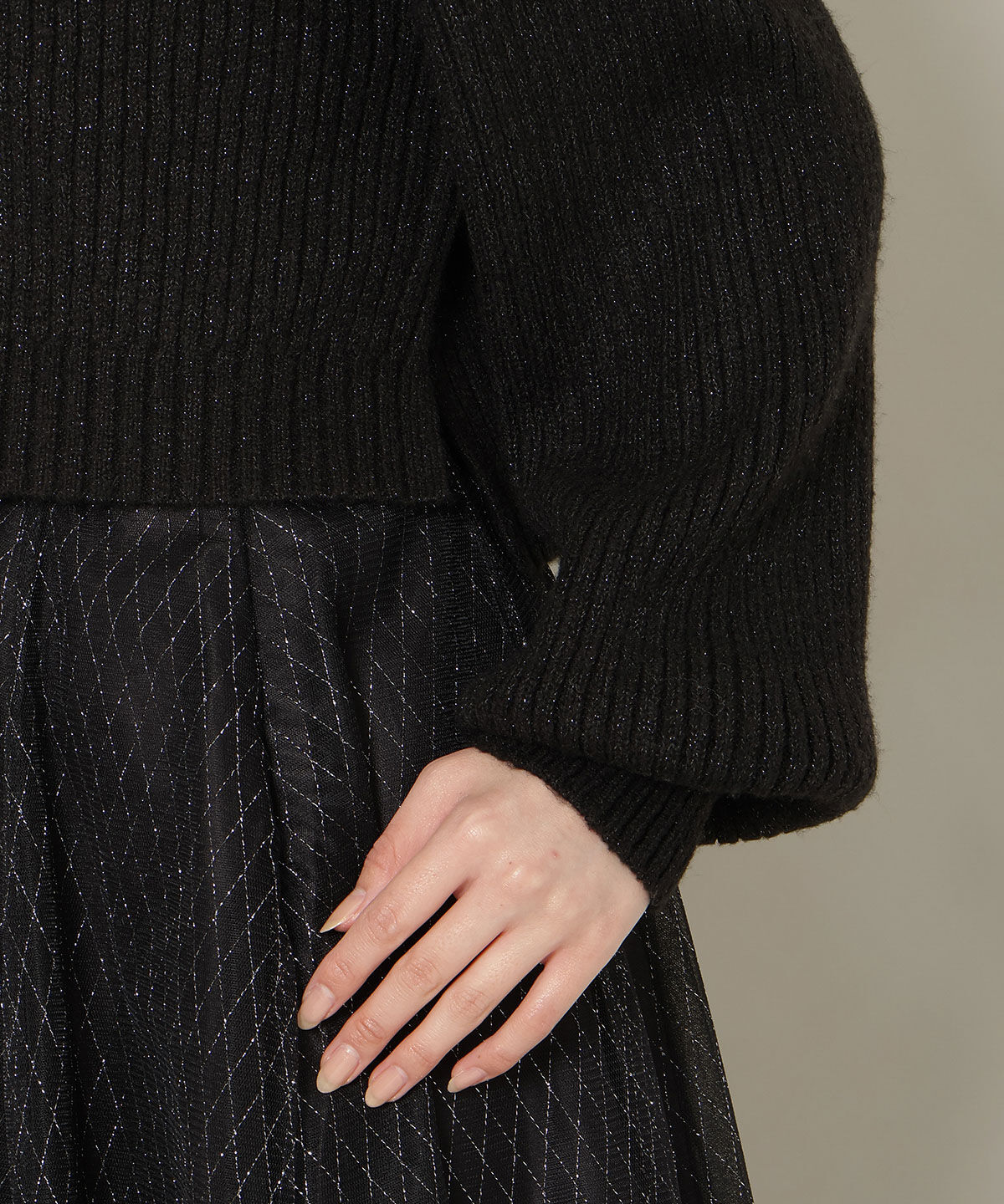 WILLSELECTION「ブローチ付きクロップドラメニット」|ニット・セーター|