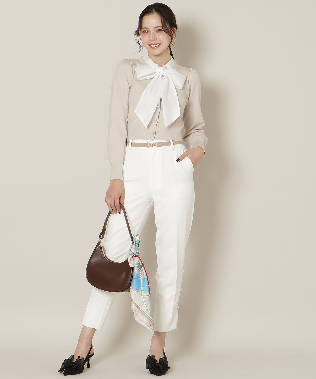 WILLSELECTION「リボンタイプルオーバー」|ニット・セーター|