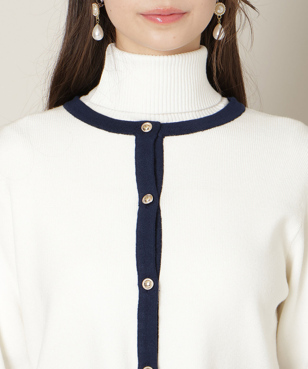 WILLSELECTION「バイカラーアンサンブル」|カーディガン|