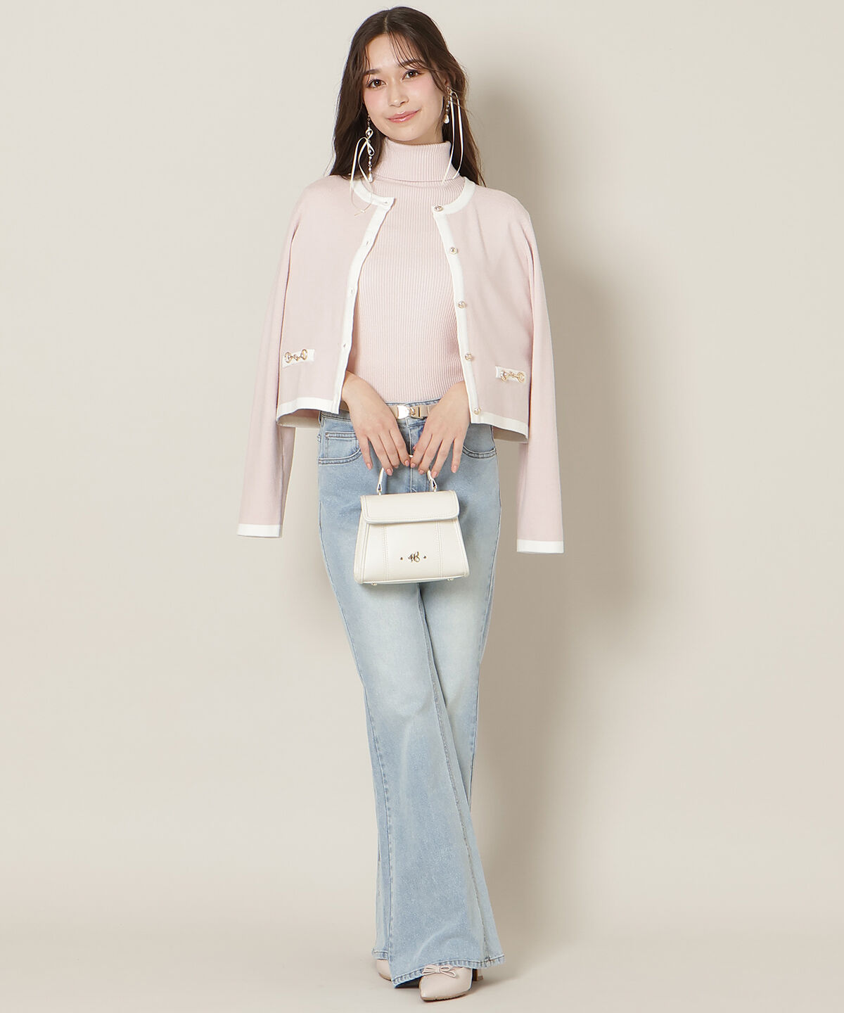 WILLSELECTION「バイカラーアンサンブル」|カーディガン|