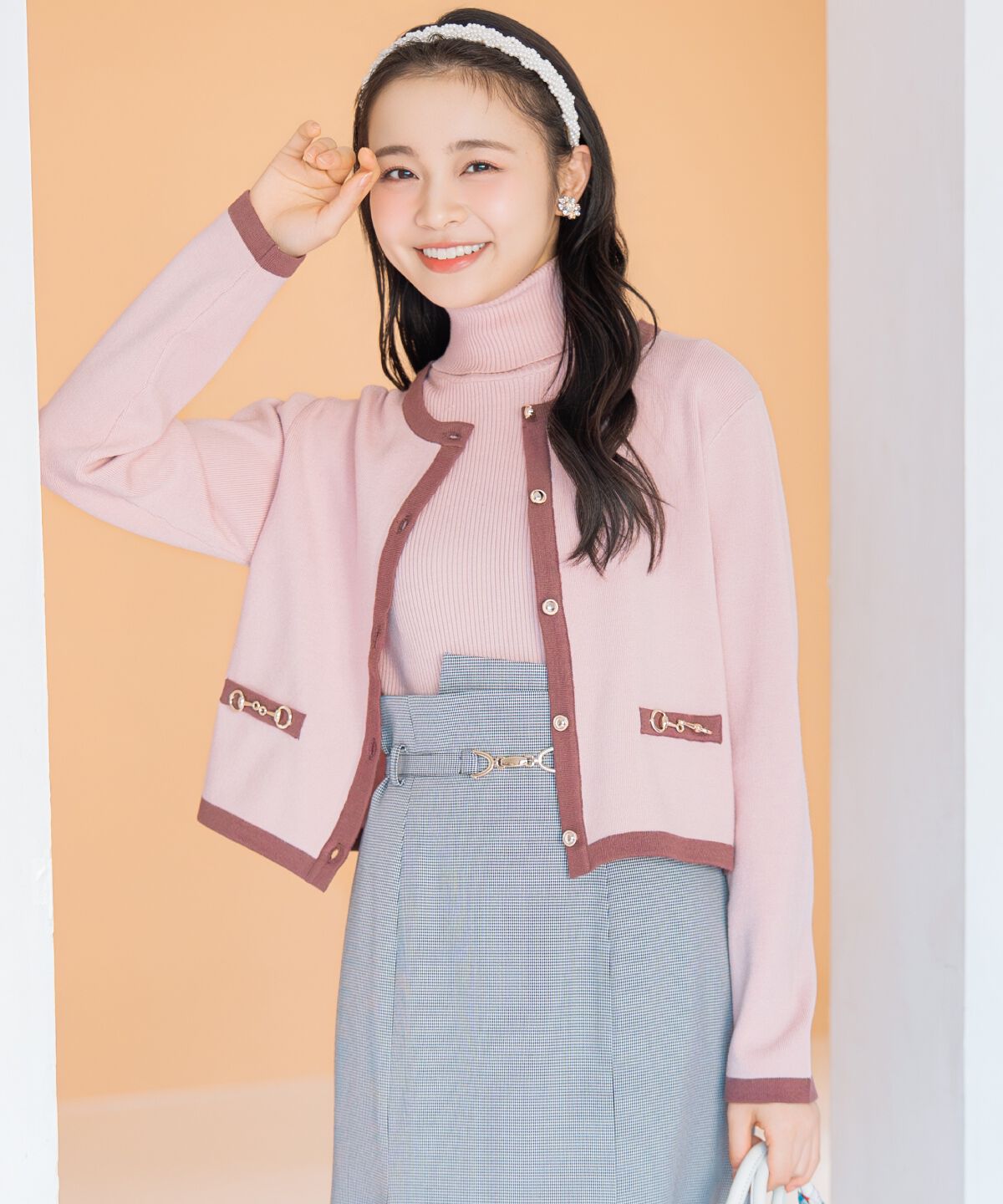 WILLSELECTION「バイカラーアンサンブル」|カーディガン|