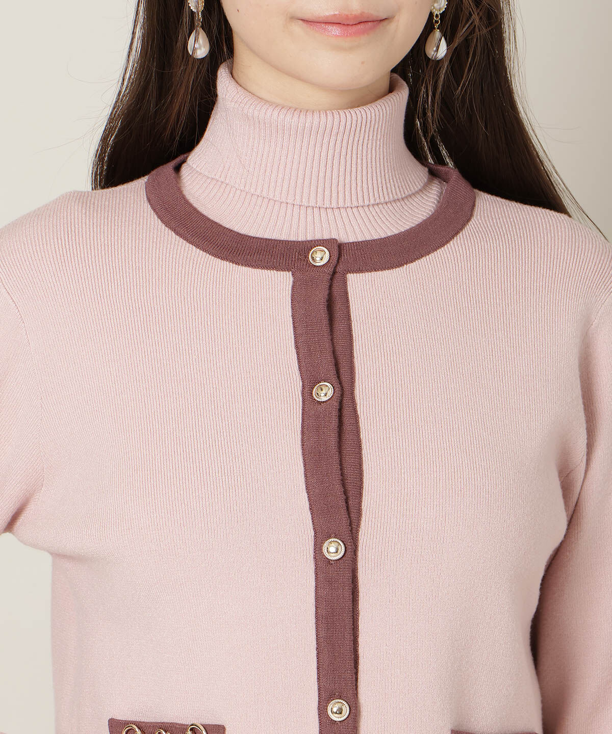 WILLSELECTION「バイカラーアンサンブル」|カーディガン|