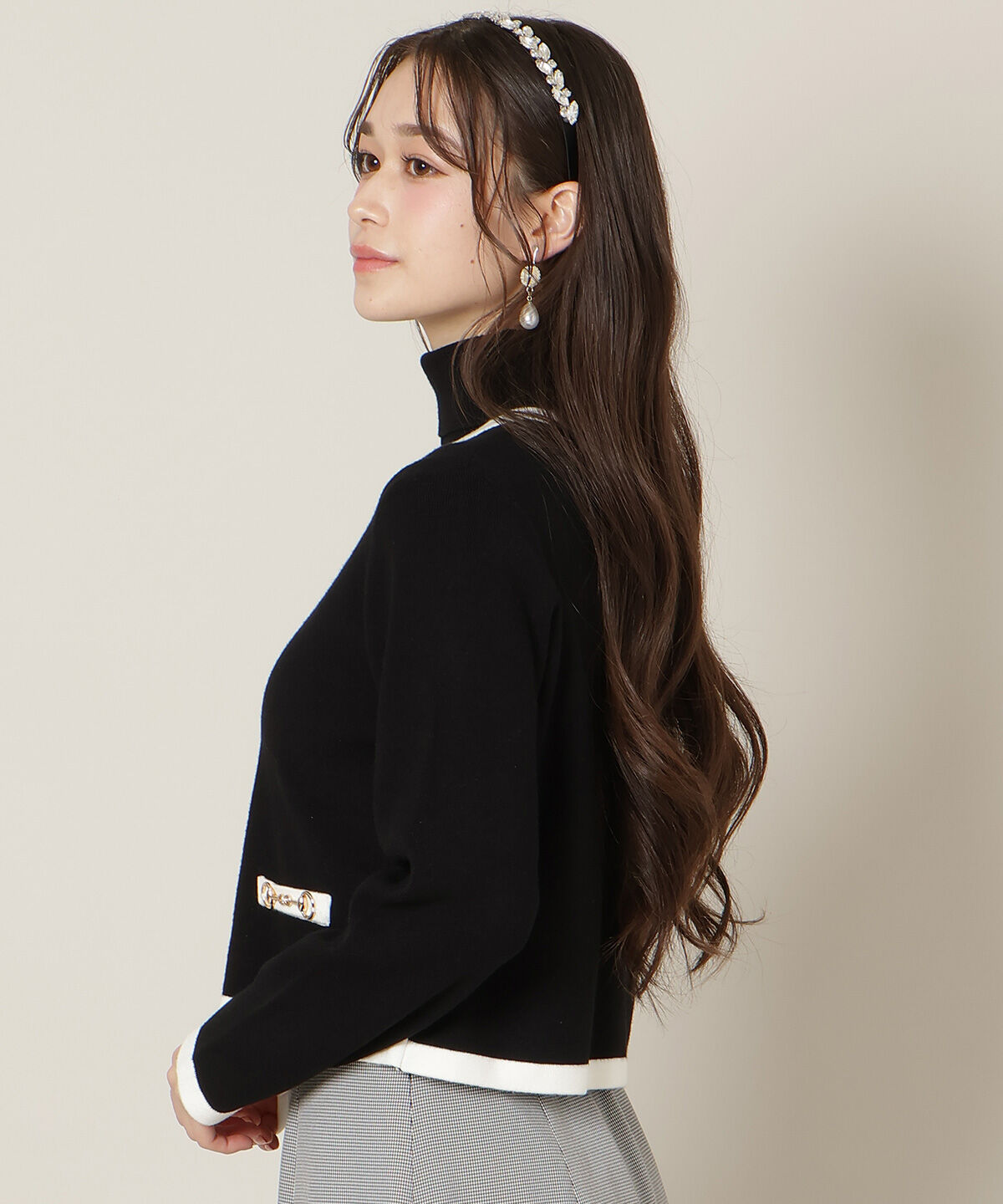 WILLSELECTION「バイカラーアンサンブル」|カーディガン|