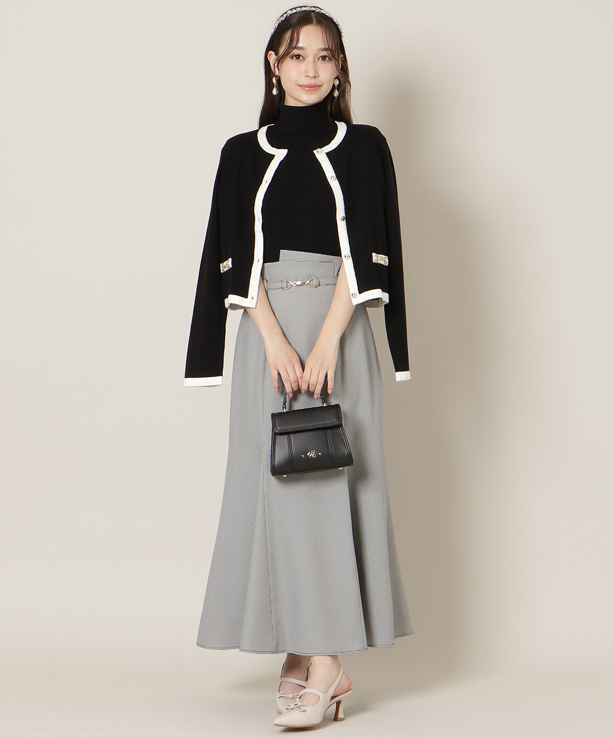 WILLSELECTION「バイカラーアンサンブル」|カーディガン|