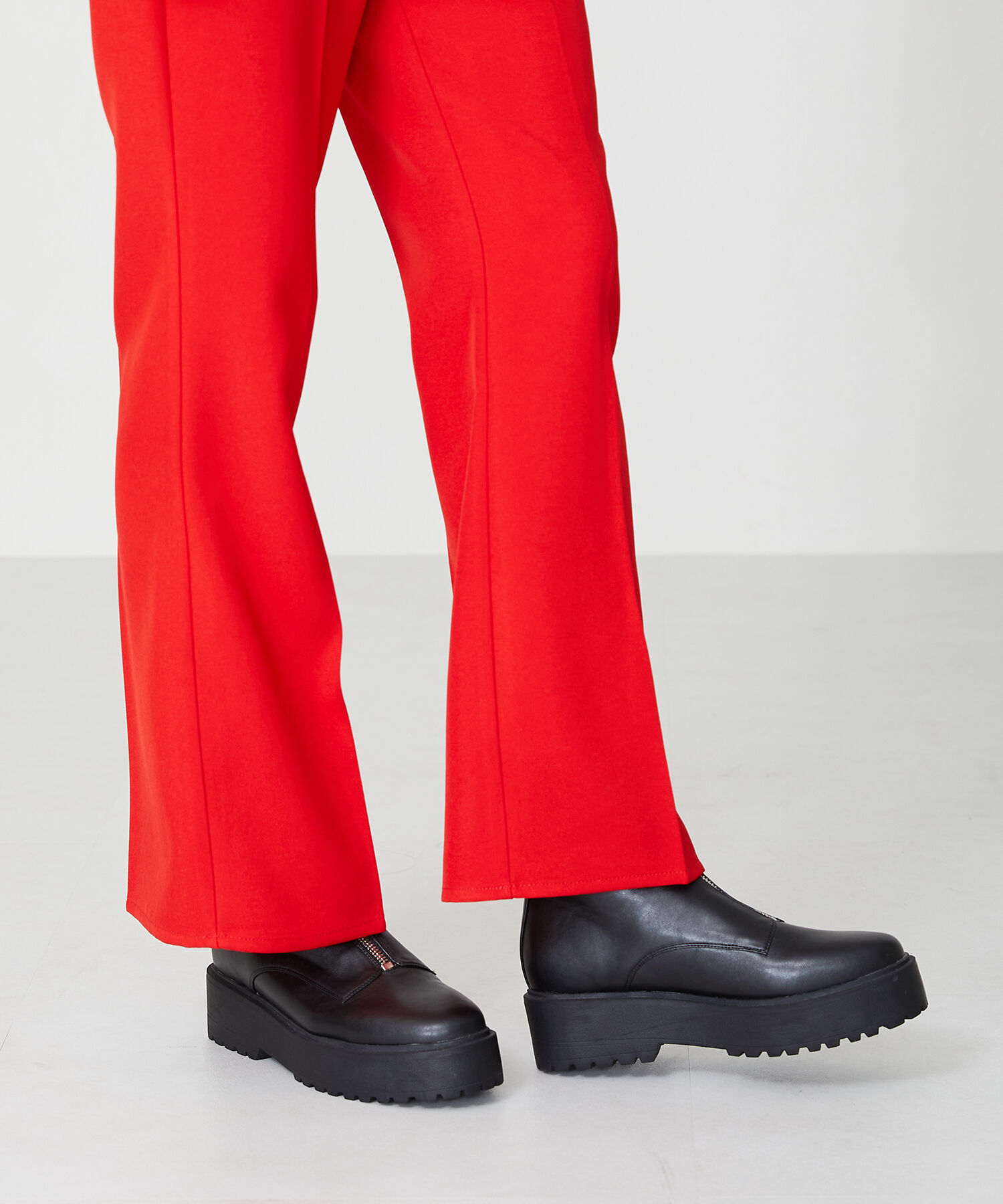 ORiental TRaffic「厚底フロントジップブーツ/31402」|ショートブーツ|