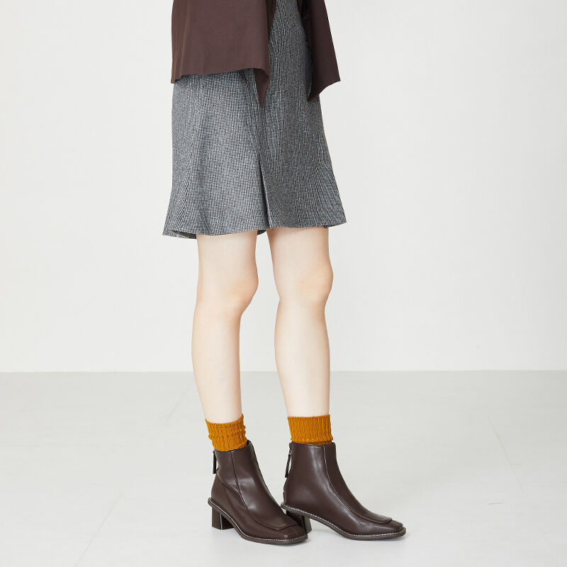 ORiental TRaffic「バックジップモカブーツ/31420」|ショートブーツ|BROWN