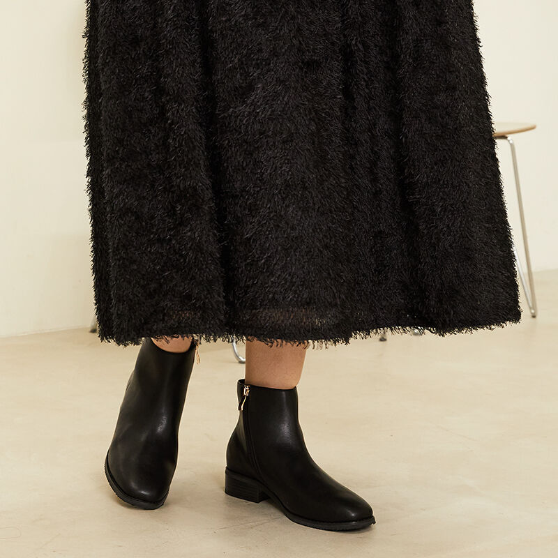 WA Oriental TRaffic「ゴールドジップスクエアトゥブーツ/32408」|ショートブーツ|