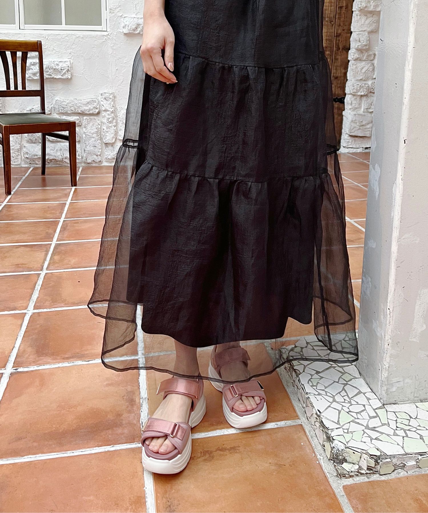 WA Oriental TRaffic「【追加】ダブルベルトスポーツサンダル/42207 スポサン 柔らかい 人気 軽い トレンド 厚底 再入荷」|サンダル|