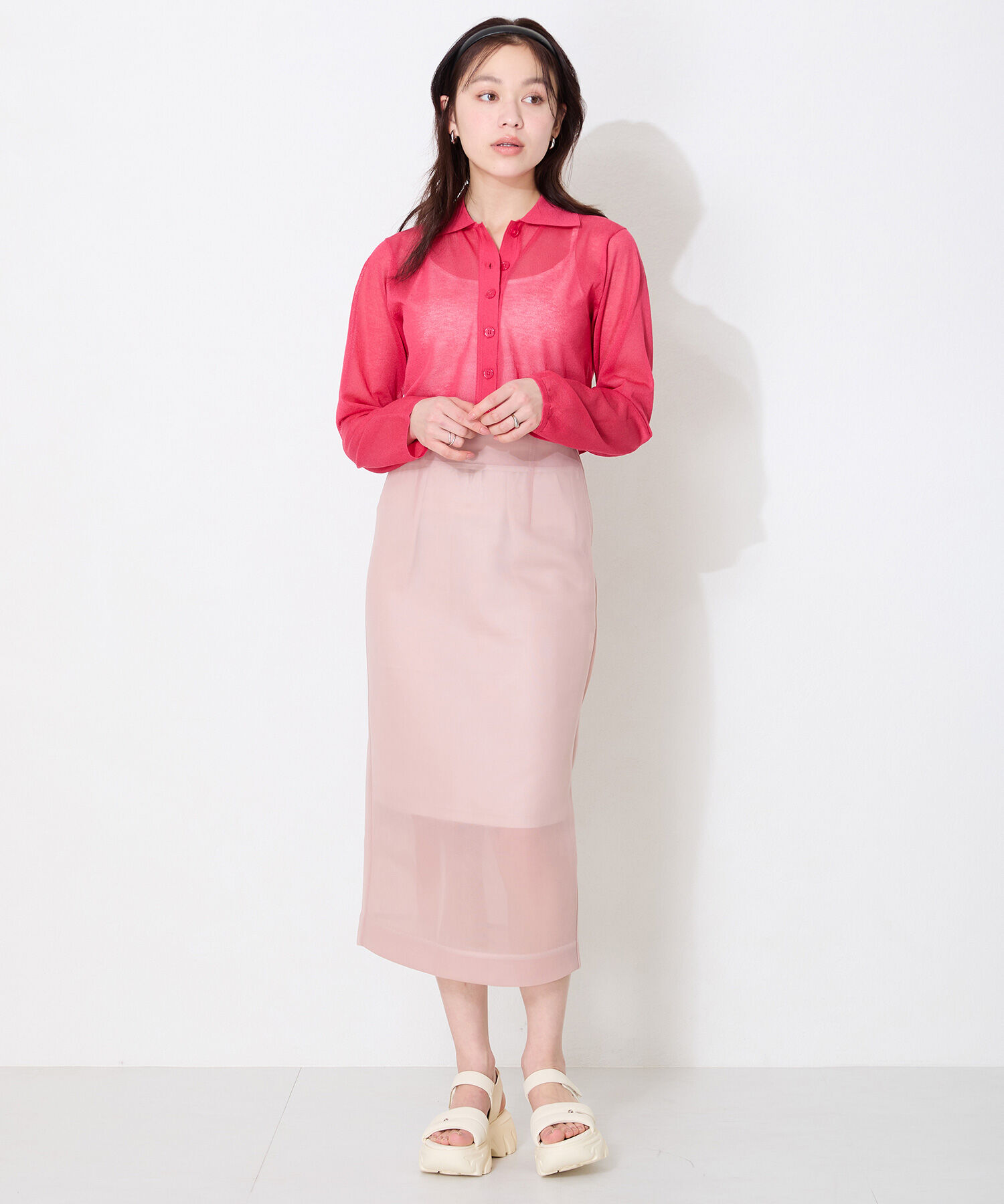 ORiental TRaffic「●2025春夏新作●カットデザインパデット厚底サンダル/51206 サンダル 厚底 トレンド 人気 軽い」|サンダル|