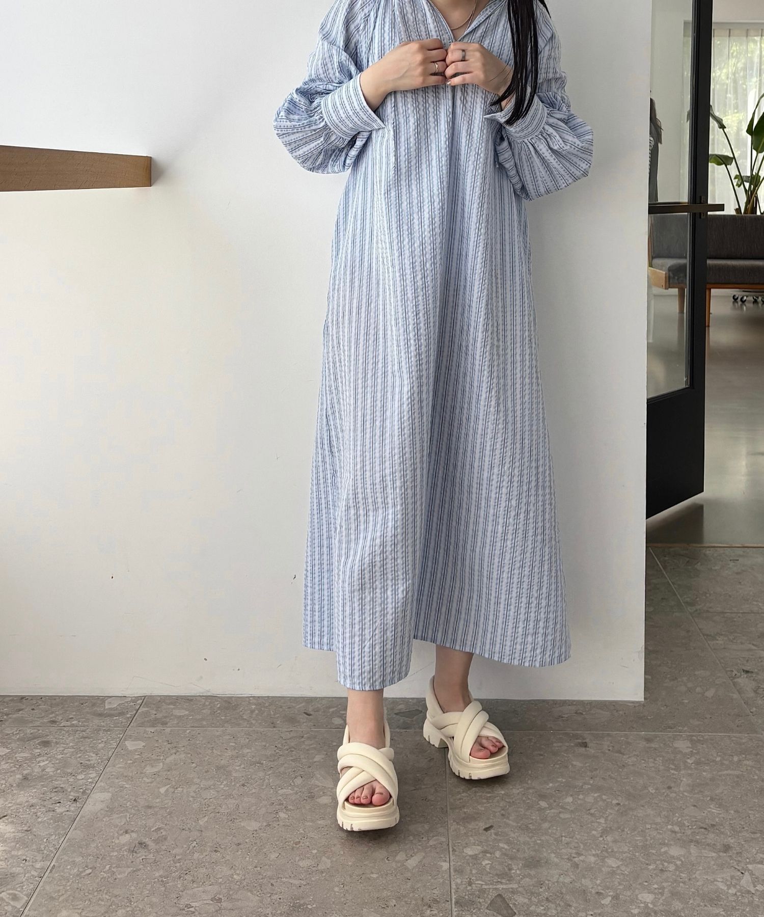 ORiental TRaffic「【トレンド】●2025春夏新作●クロスベルト厚底サンダル/51201 サンダル 厚底 人気 売れてる」|サンダル|