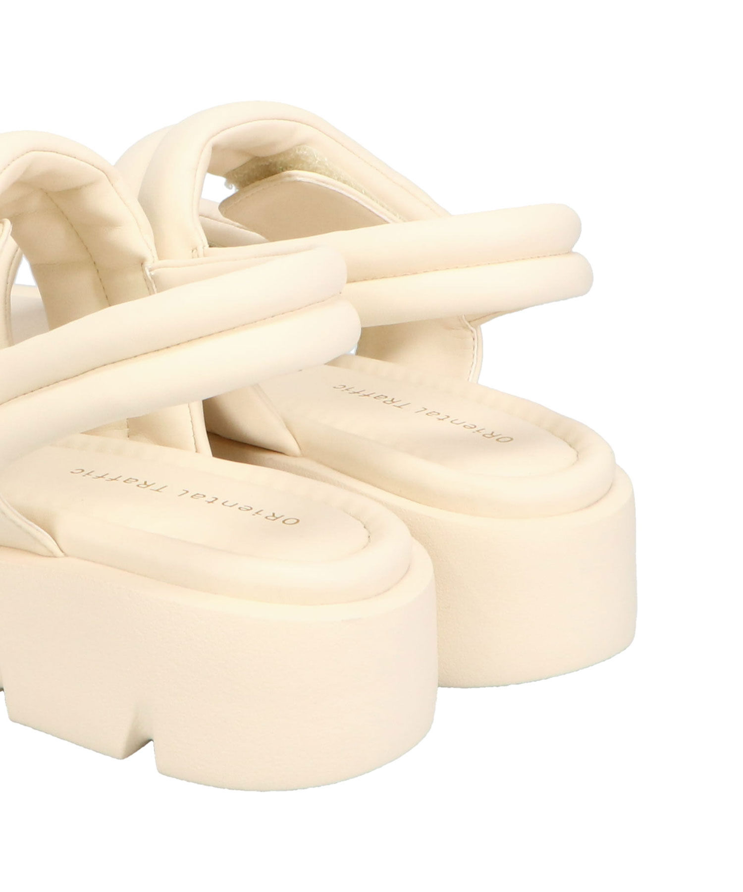 ORiental TRaffic「●2025春夏新作●パデットダブルベルト厚底サンダル/51202 サンダル 人気 トレンド 売れてる」|サンダル|