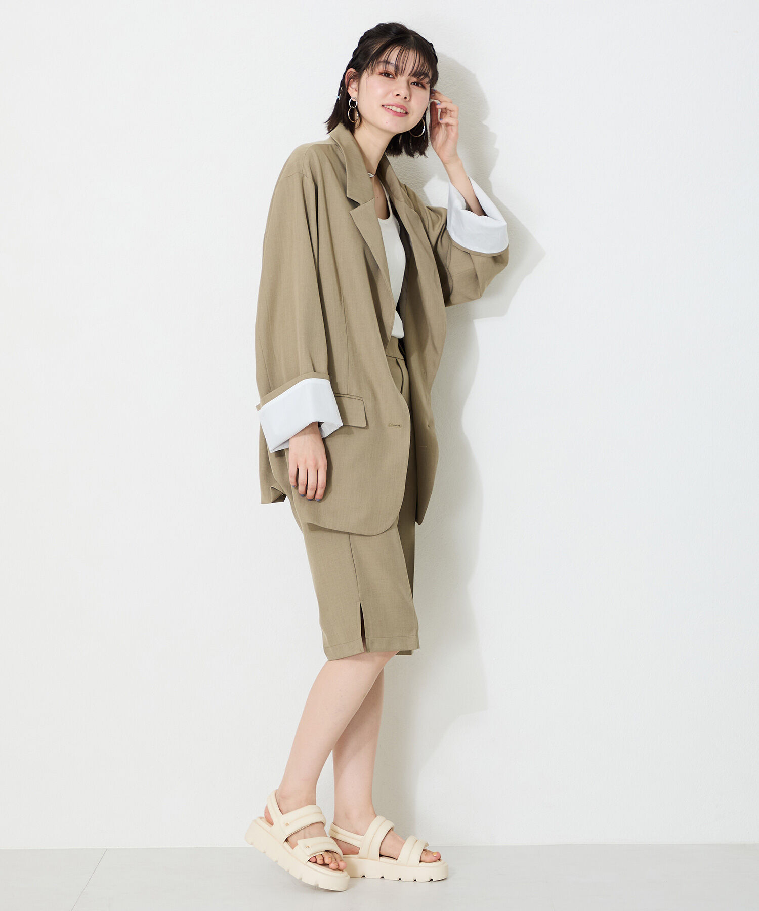 ORiental TRaffic「●2025春夏新作●パデットダブルベルト厚底サンダル/51202 サンダル 人気 トレンド 売れてる」|サンダル|