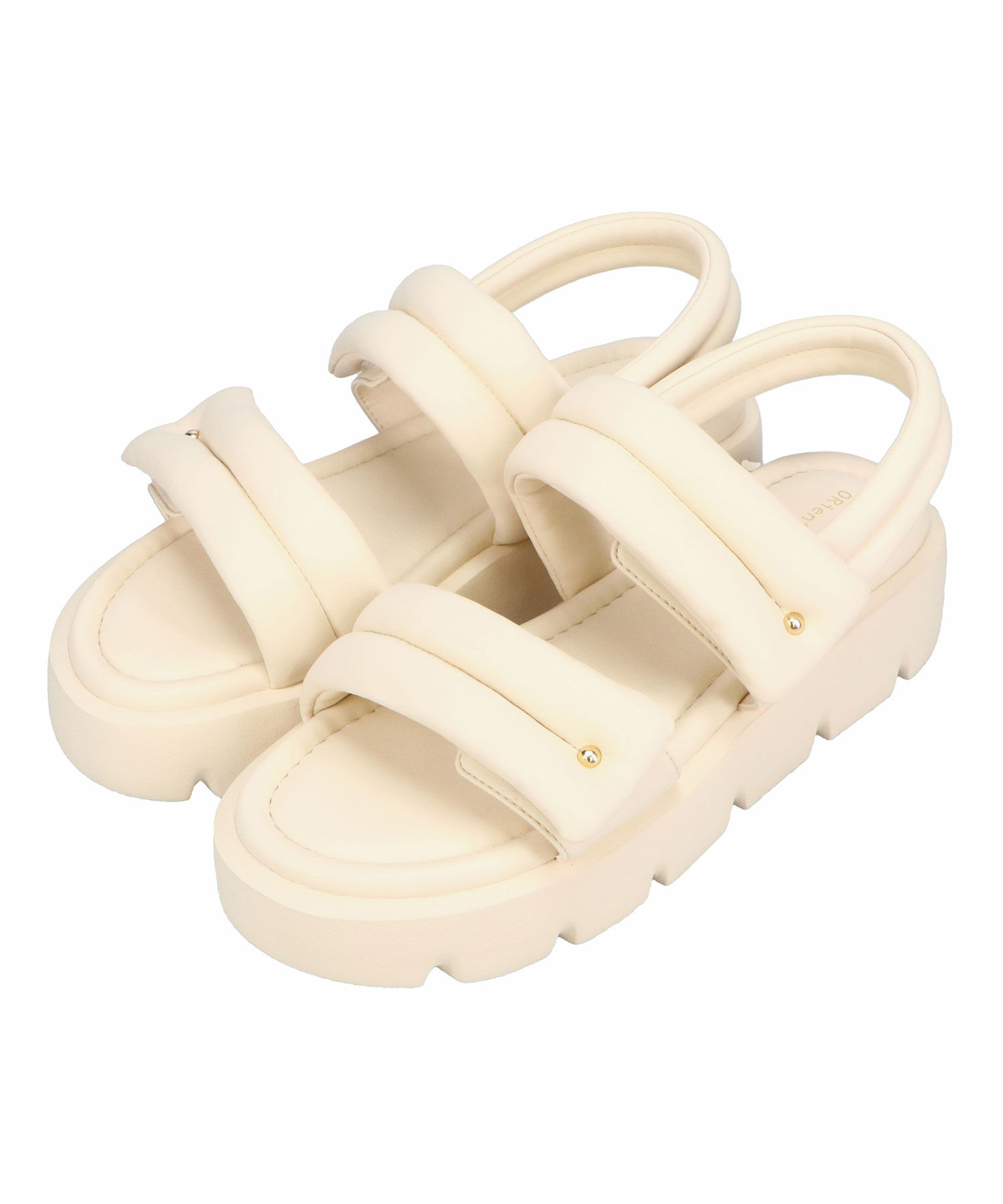 ORiental TRaffic「●2025春夏新作●パデットダブルベルト厚底サンダル/51202 サンダル 人気 トレンド 売れてる」|サンダル|