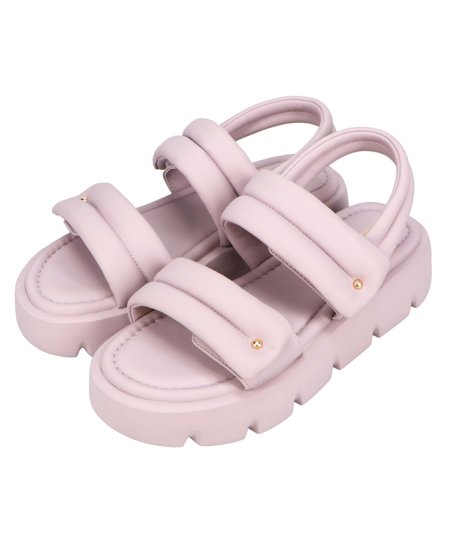 ORiental TRaffic「●2025春夏新作●パデットダブルベルト厚底サンダル/51202 サンダル 人気 トレンド 売れてる」|サンダル|