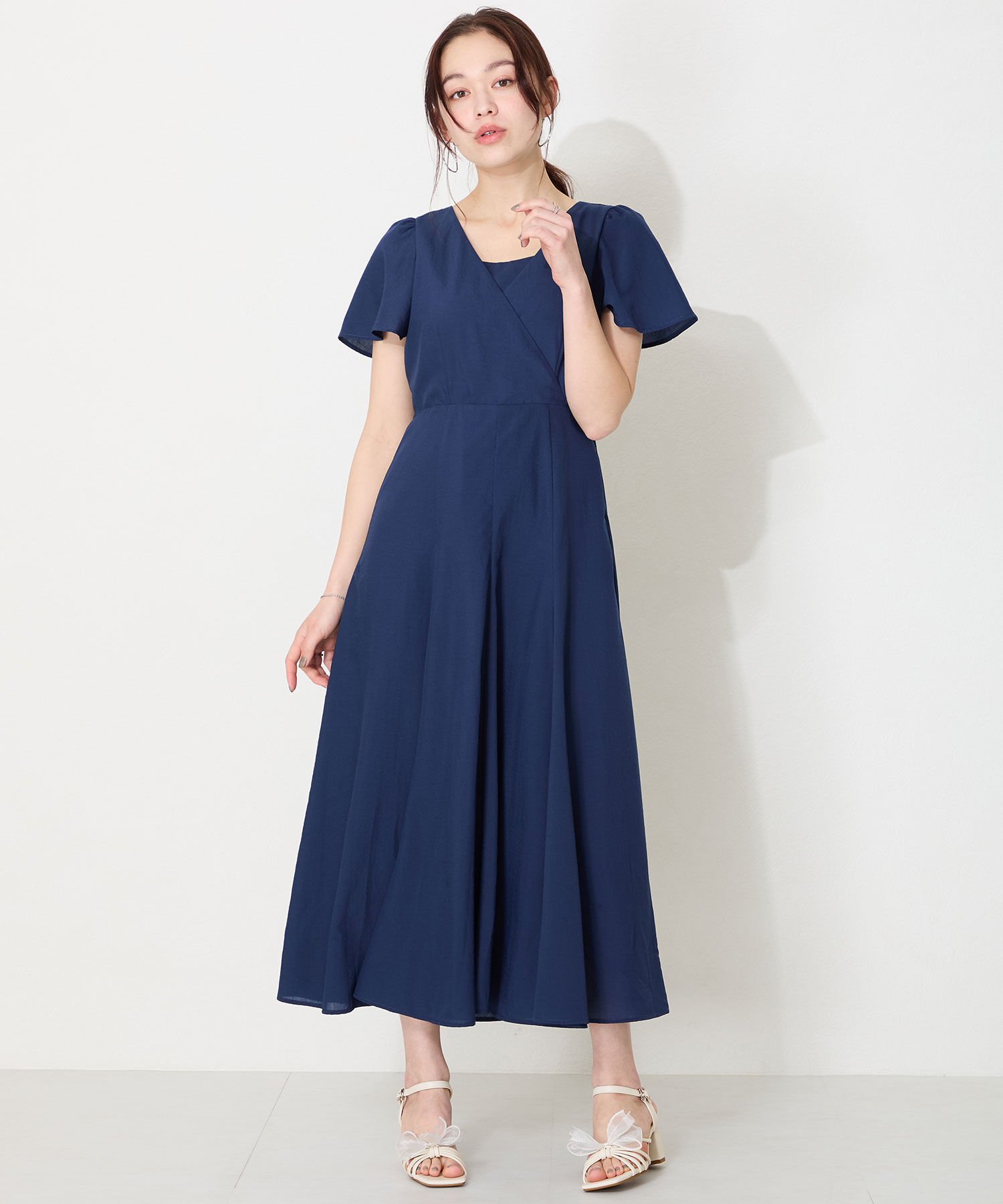 ORiental TRaffic「●2025春夏新作●ビッグチュールリボンヒールサンダル/51220 サンダル 人気 トレンド」|サンダル|