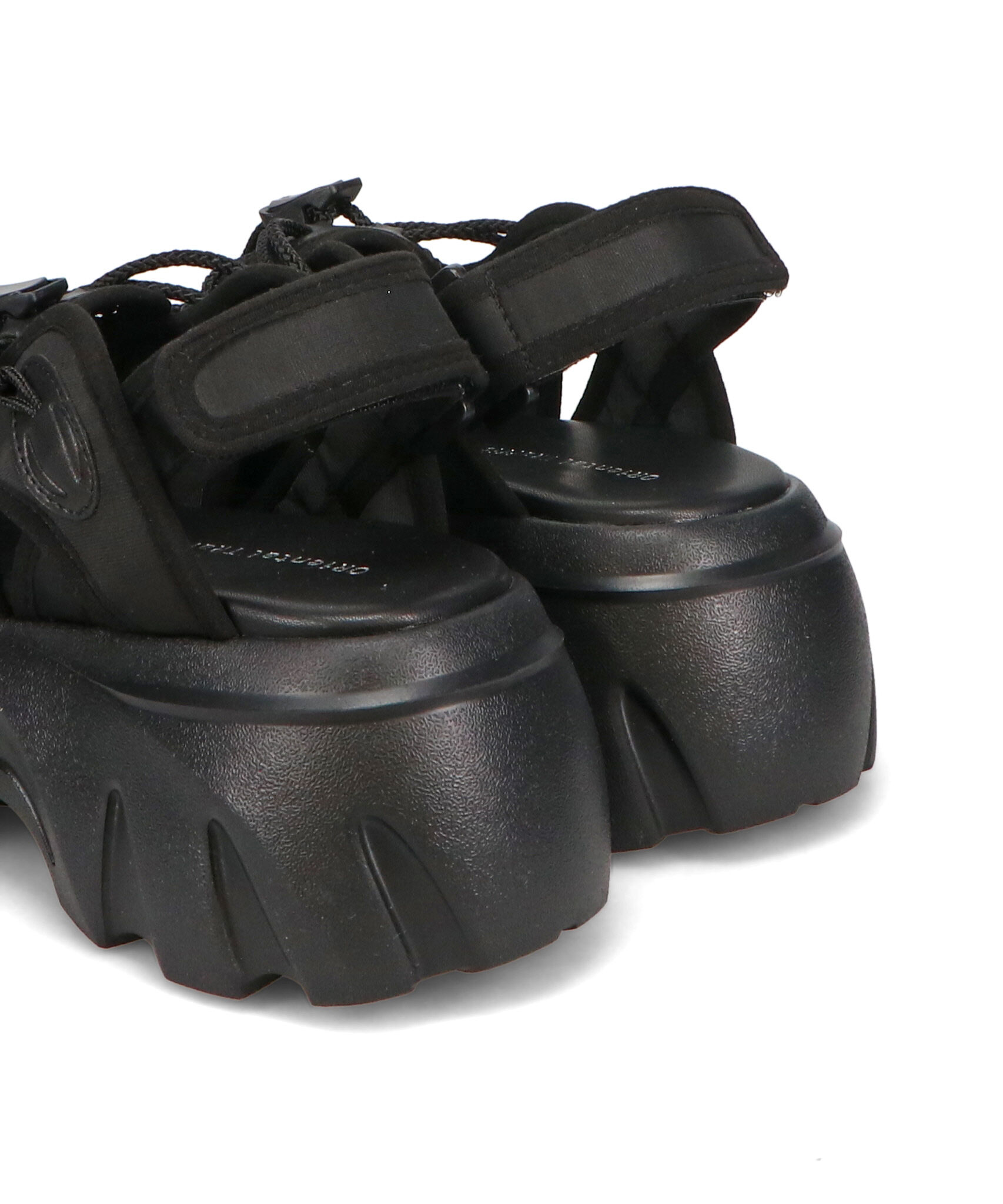 ORiental TRaffic「●2025春夏新作●ドローコード&times;メッシュ厚底サンダル/51210 サンダル 厚底　メッシュ トレンド」|サンダル|