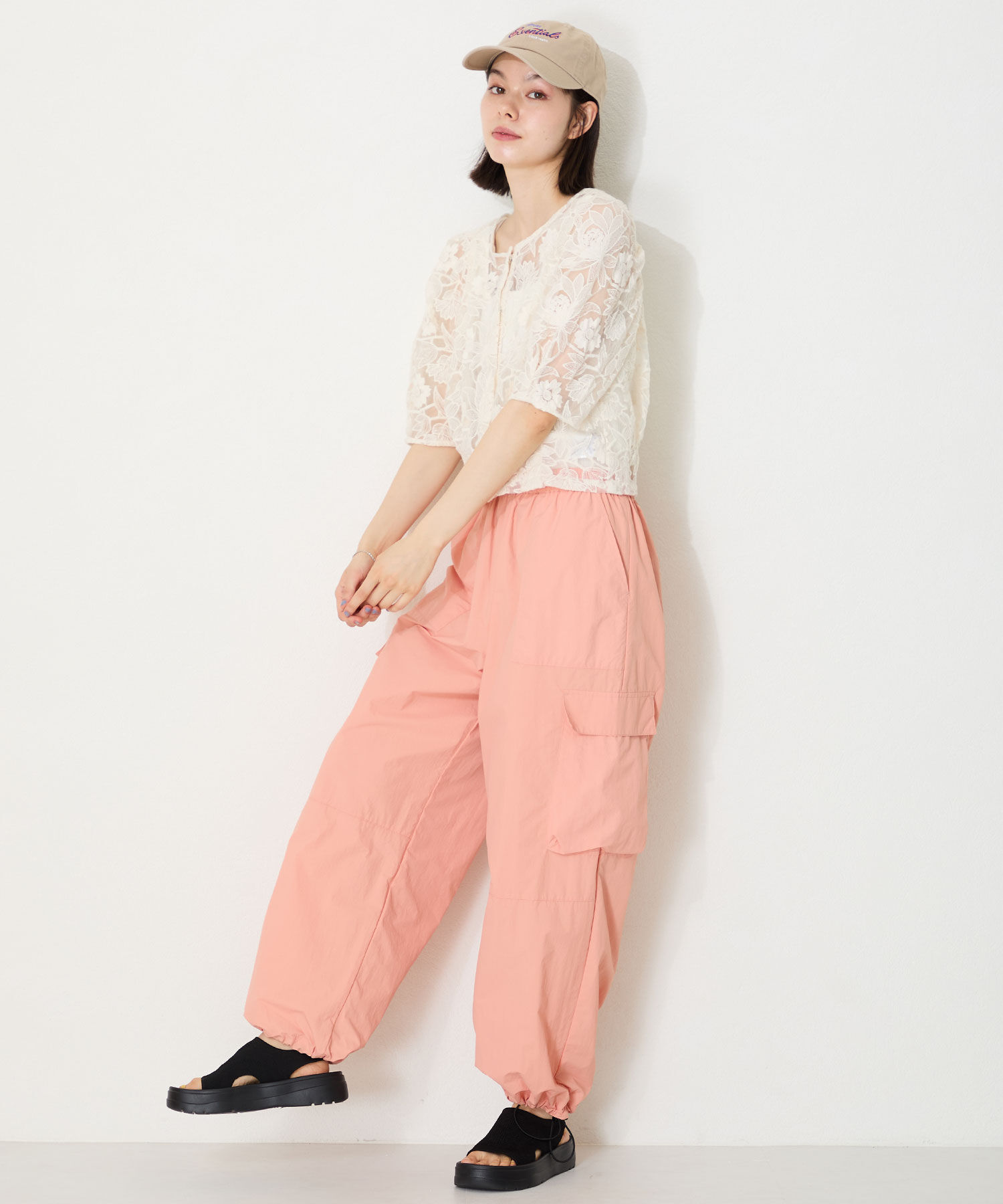 ORiental TRaffic「【Fit meサンダル】サイドオープンニット厚底サンダル/55207 サンダル WEB限定 ニット 軽い」|サンダル|