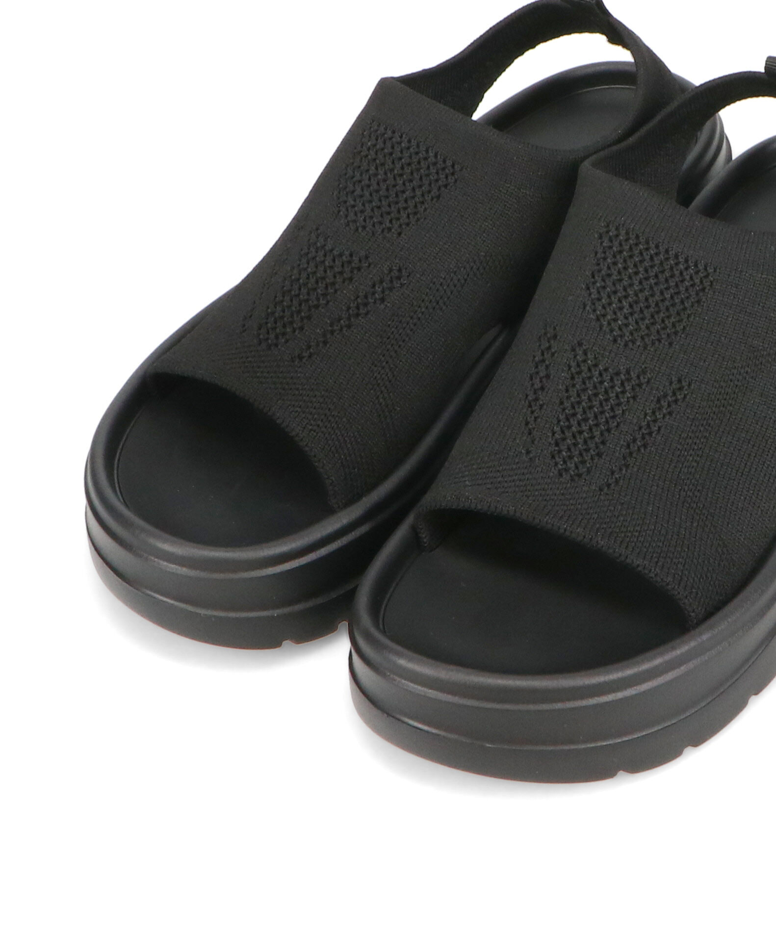 ORiental TRaffic「【Fit meサンダル】サイドオープンニット厚底サンダル/55207 サンダル WEB限定 ニット 軽い」|サンダル|