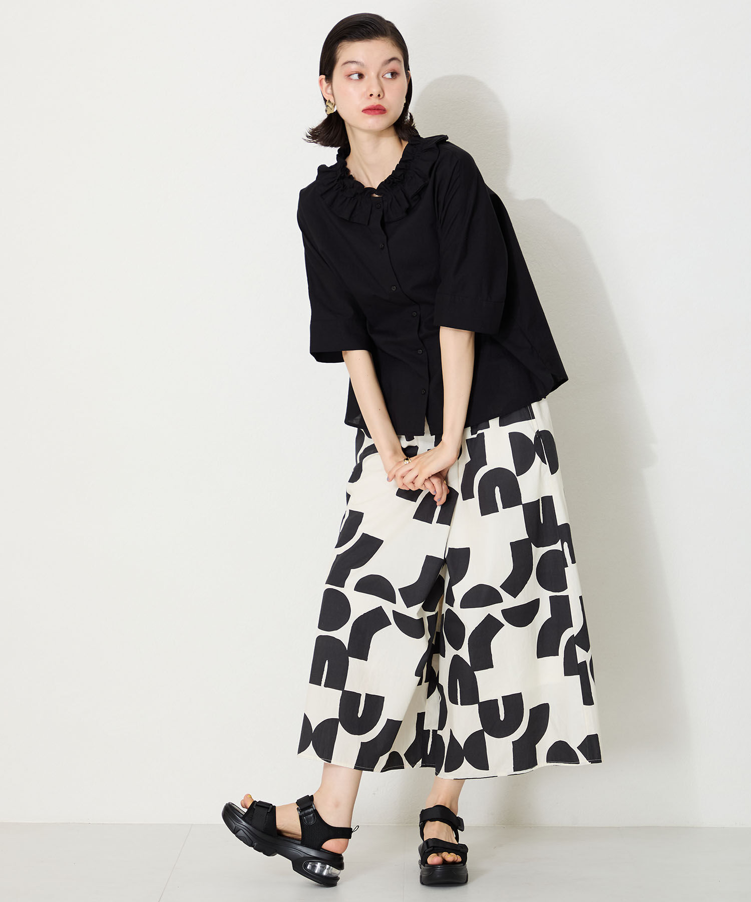 WA Oriental TRaffic「●2025春夏新作●スニーカーソールスポーツサンダル/52218 トレンド 人気 厚底 スポサン」|サンダル|