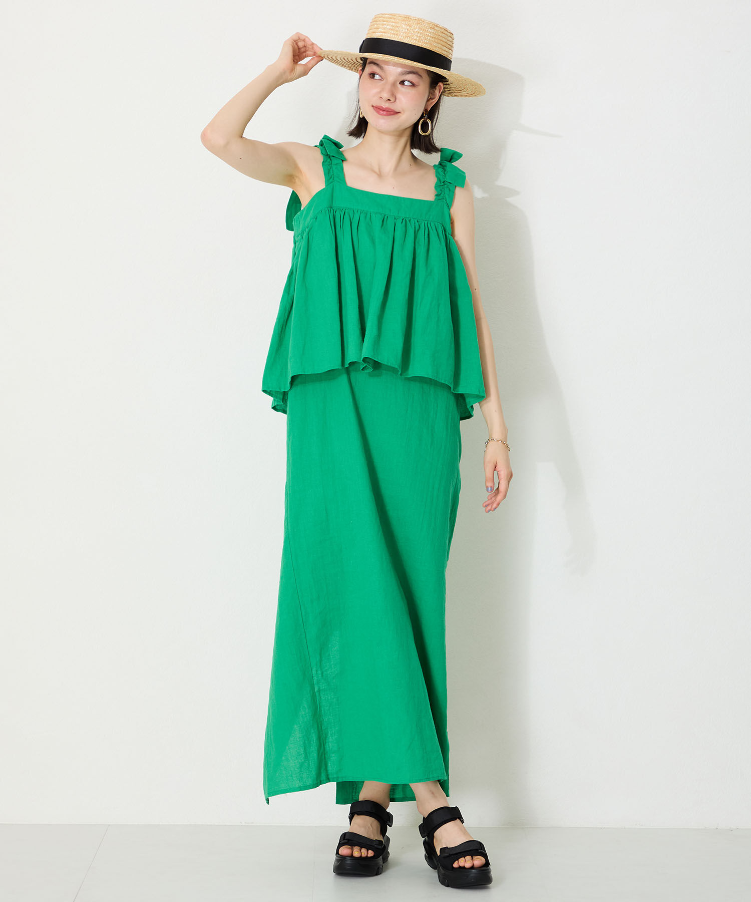 WA Oriental TRaffic「●2025春夏新作●スニーカーソールスポーツサンダル/52218 トレンド 人気 厚底 スポサン」|サンダル|