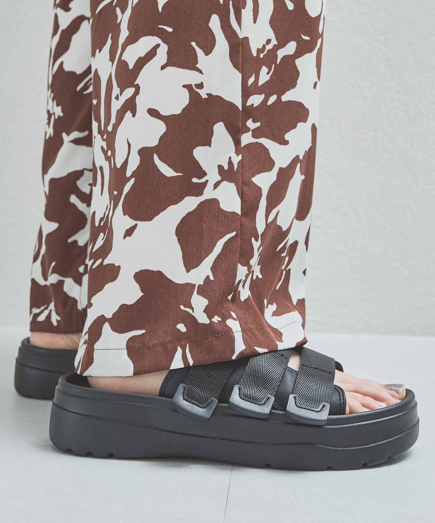 ORiental TRaffic「【Fit meサンダル】3本ベルトスライドサンダル/55209 WEB限定」|サンダル|