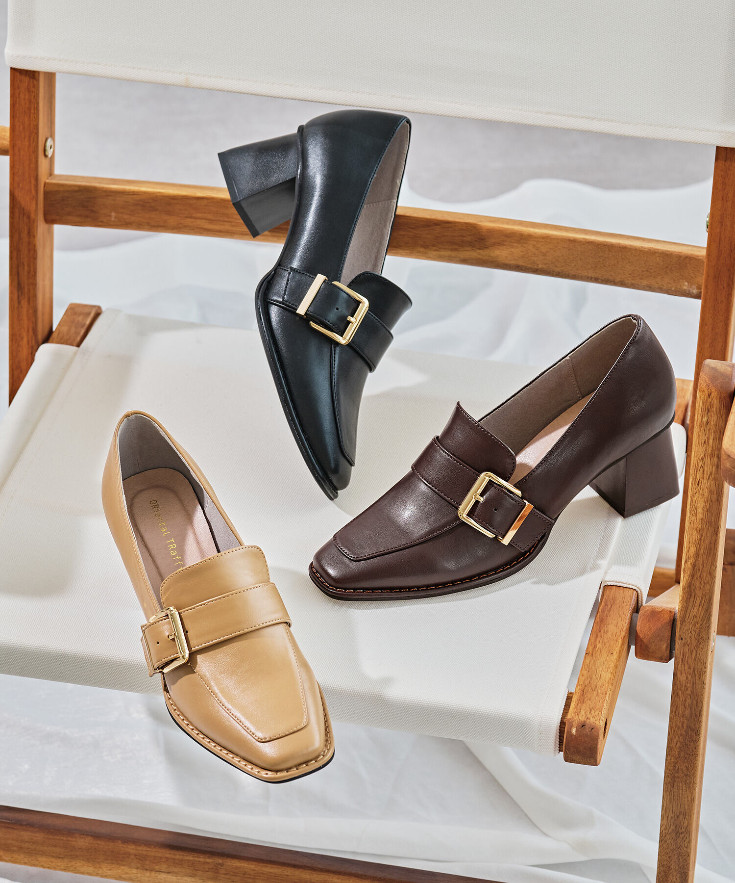 ORiental TRaffic「●2025秋冬新作●ベルトデザインヒールローファー/51315」|パンプス|