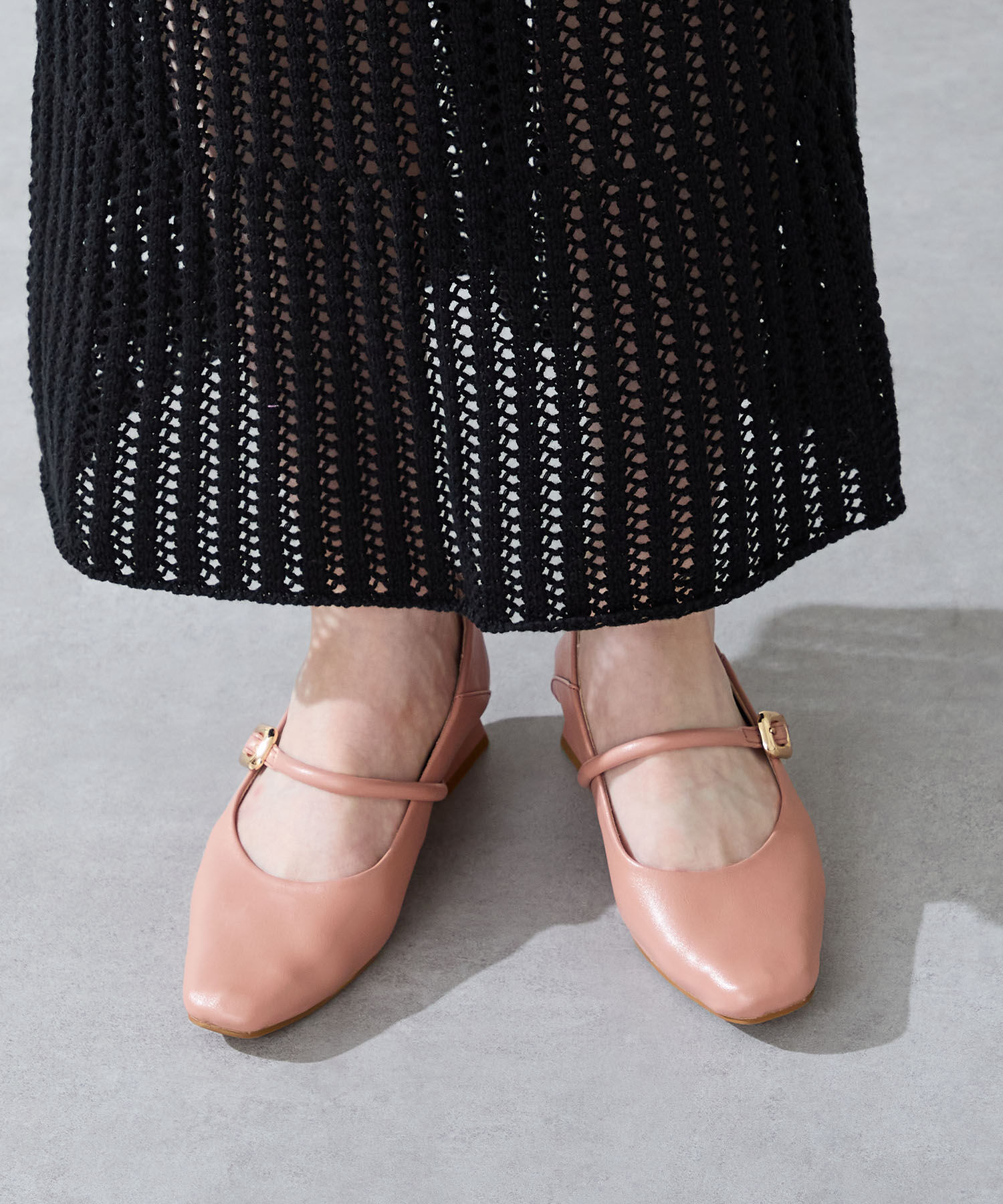 WA Oriental TRaffic「●2025秋冬新作●スクエアトゥストラップバブーシュ/52303」|パンプス|